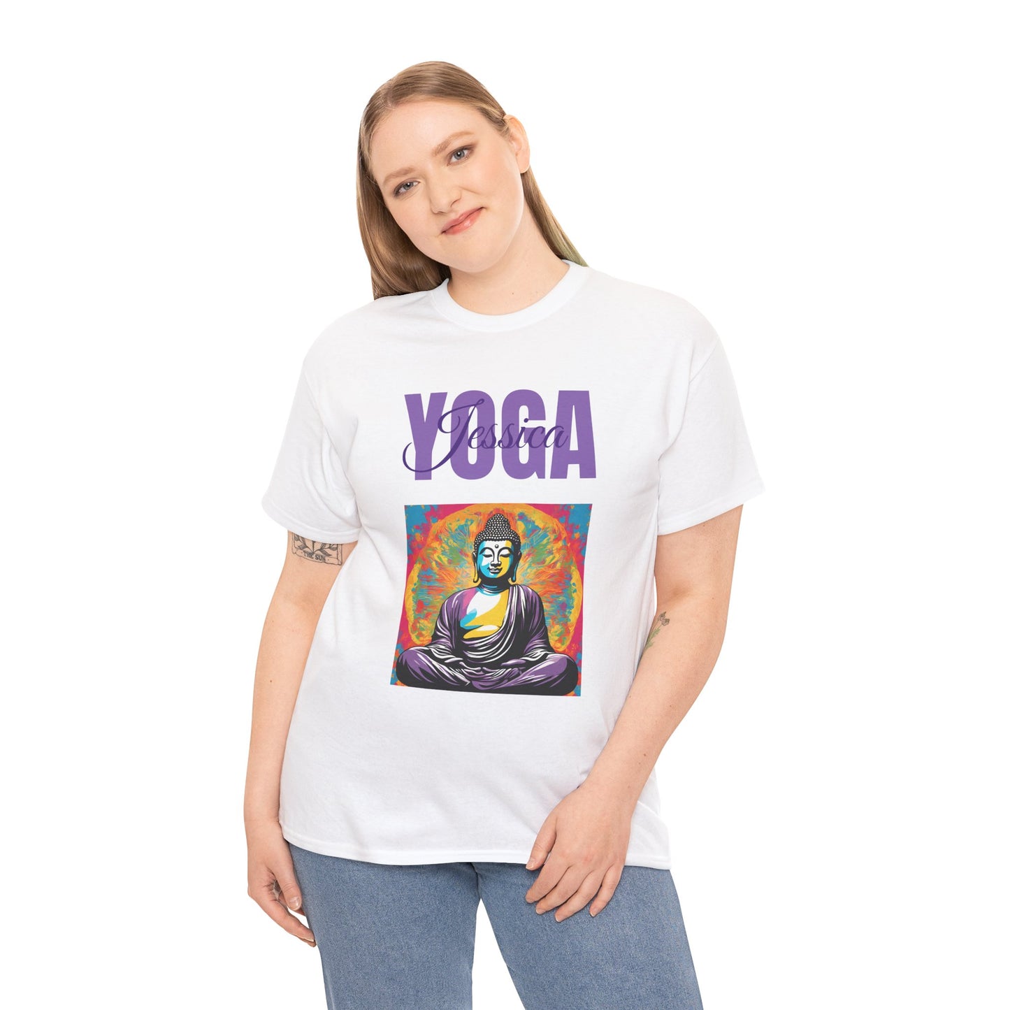 Personalized Yoga Shirt - Buddha Tee - Custom Name Flashlander Yoga Tee