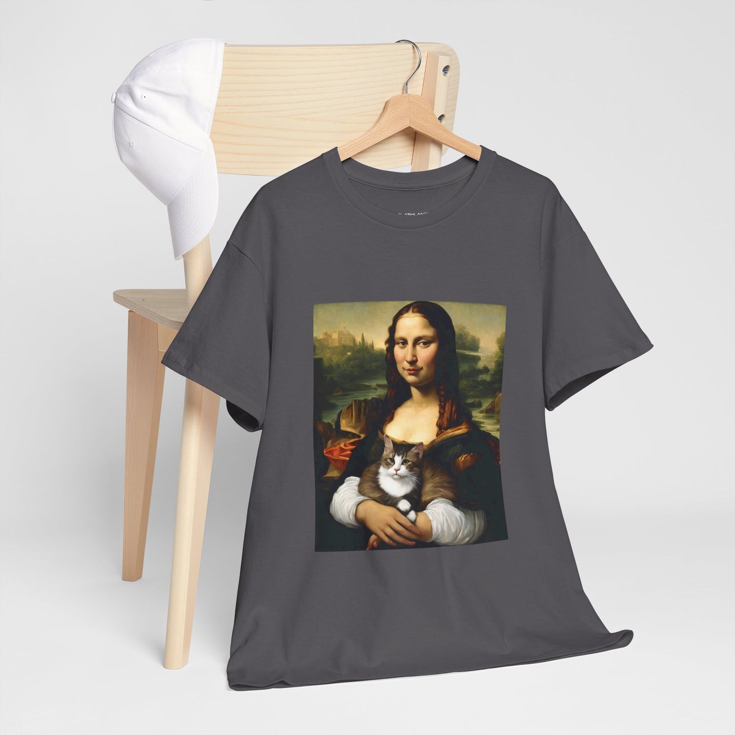 Mona Lisa with Cat - Flashlander Gym Shirt