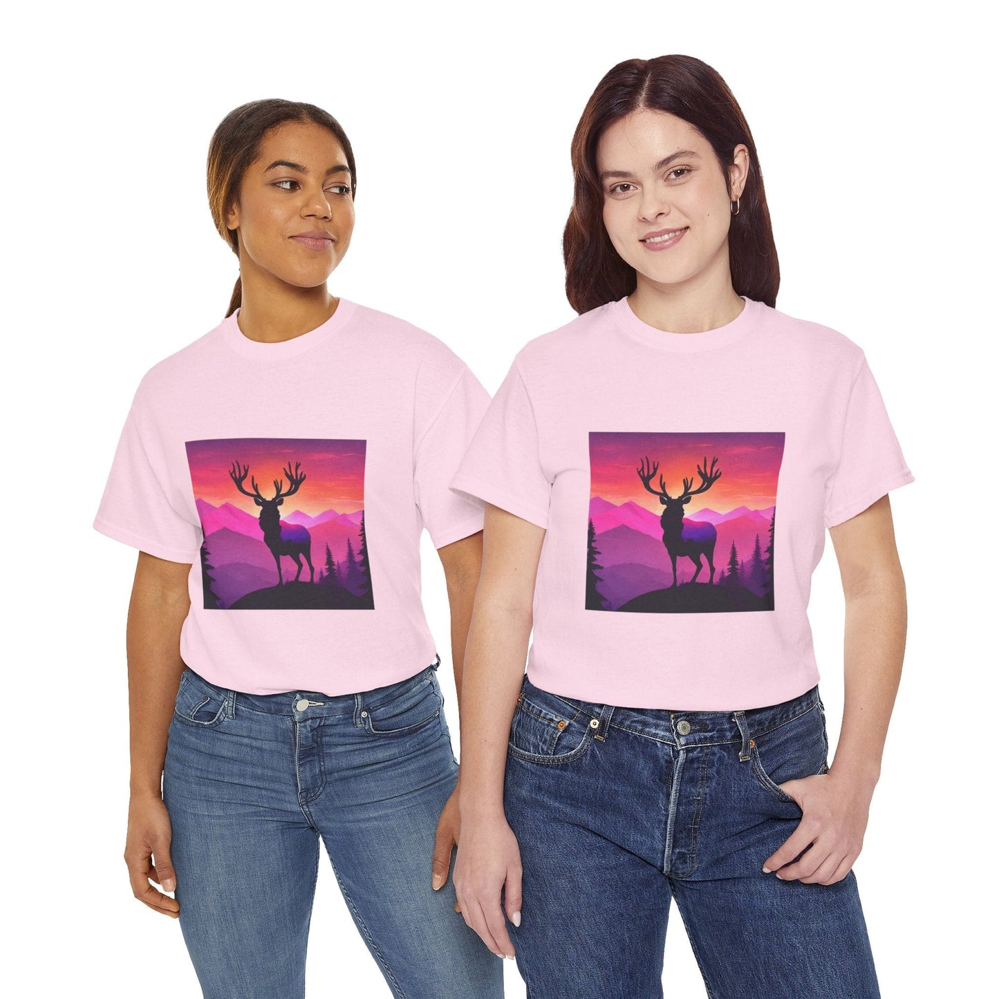 Deer Majestic Sunset Flashlander Gym Shirt