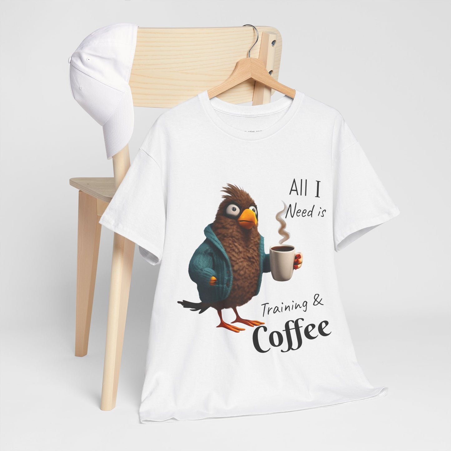 Camiseta con el mensaje "Todo lo que necesito es entrenamiento y café" - Camiseta de gimnasio Flashlander