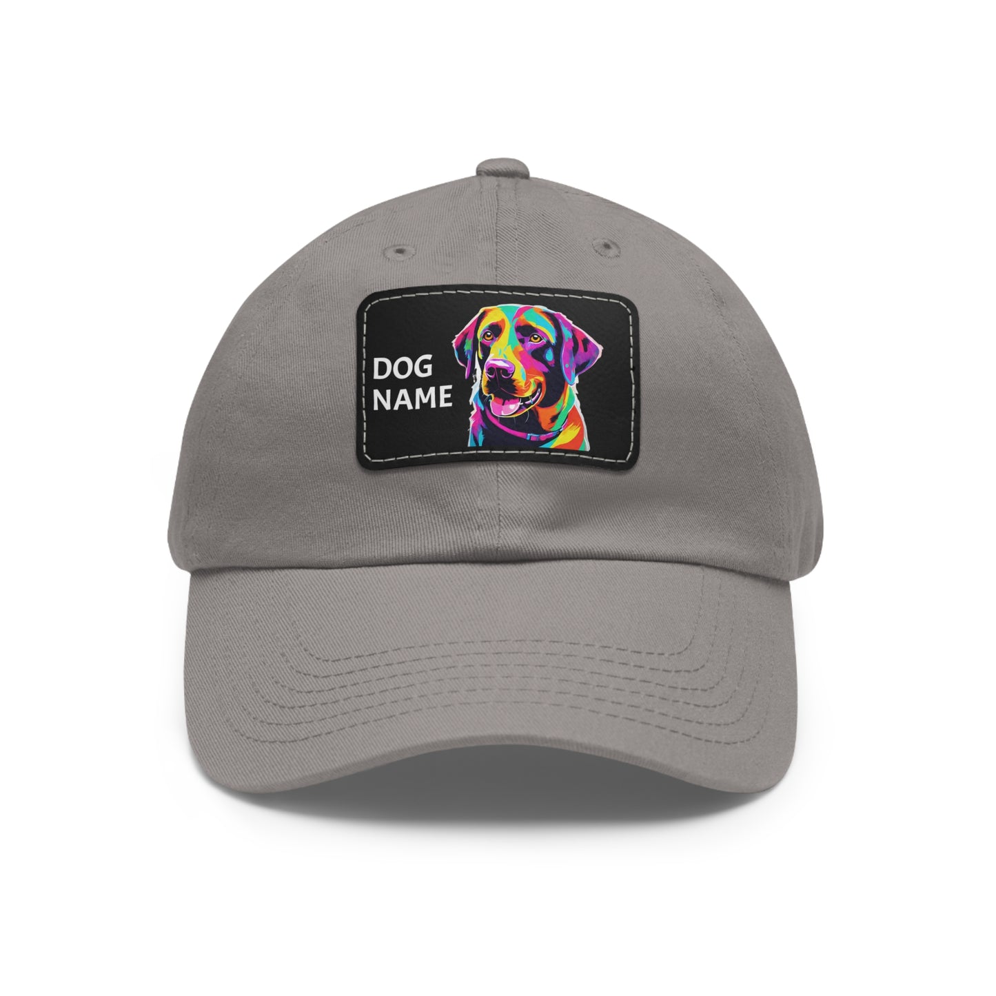 Retriever Cap Sportswear Cap Dog Labrador Retriever Pop Art Cap Dad Hat with Leather Patch (Rectangle) Custom Hat Flashlander