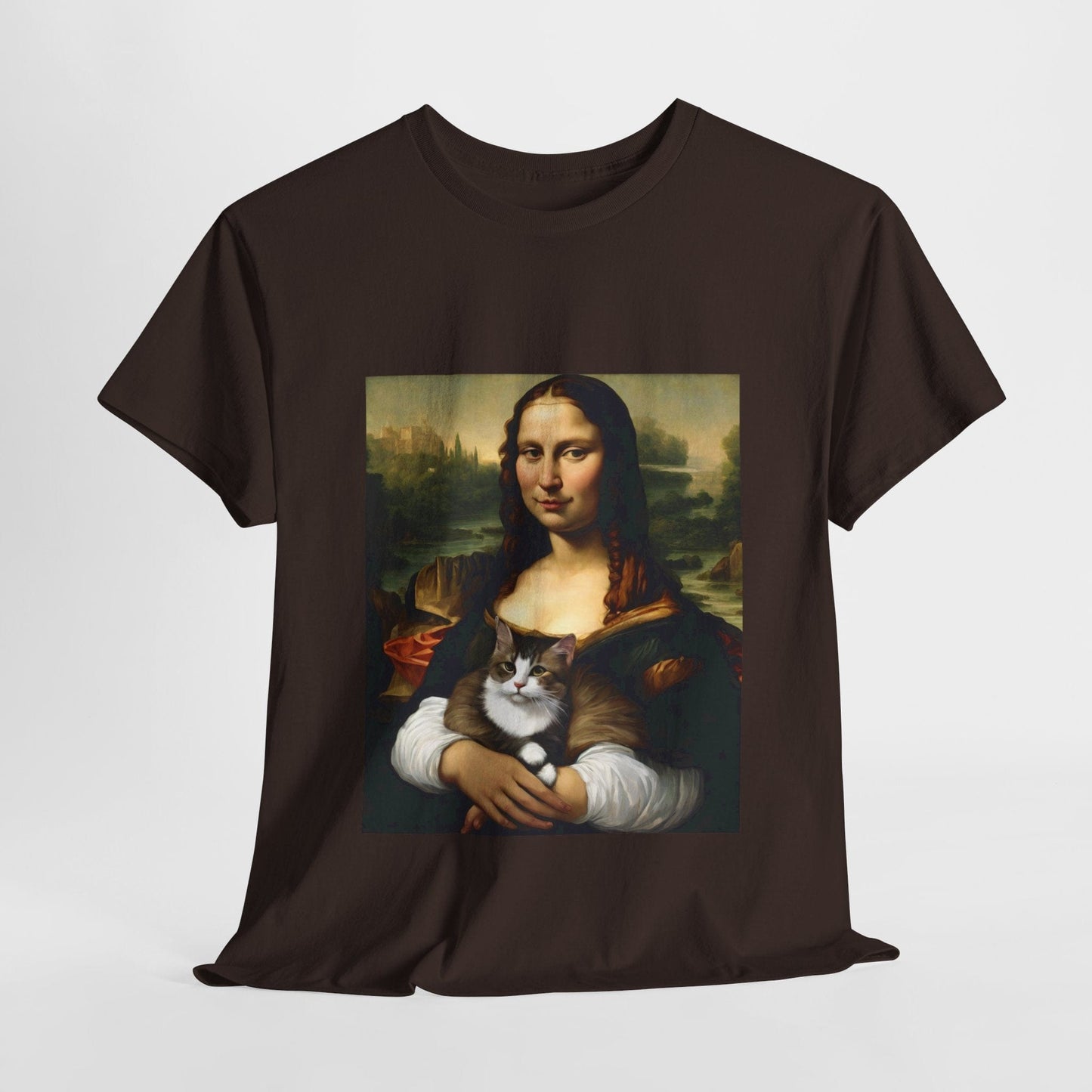 Mona Lisa with Cat - Flashlander Gym Shirt