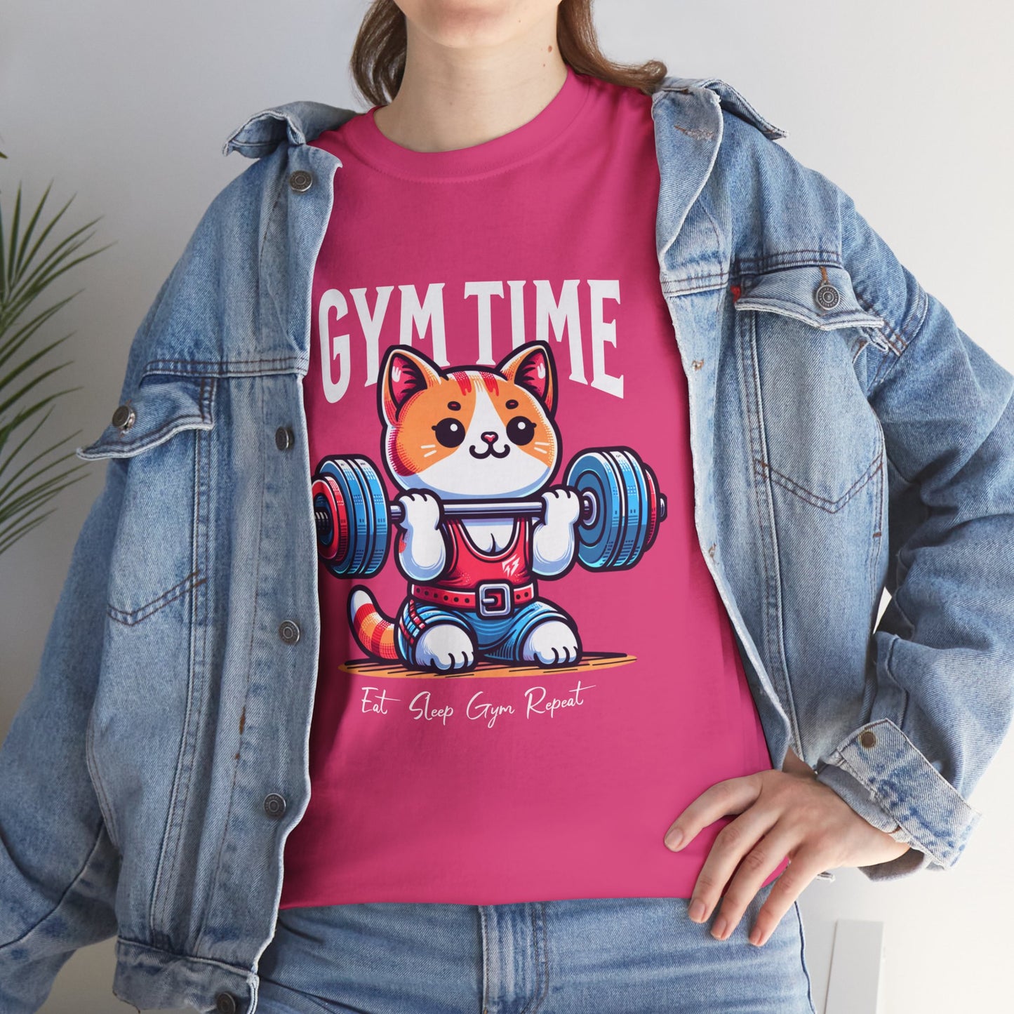 Cute Cat Gym Time Shirt Flashlander Graphic Tee