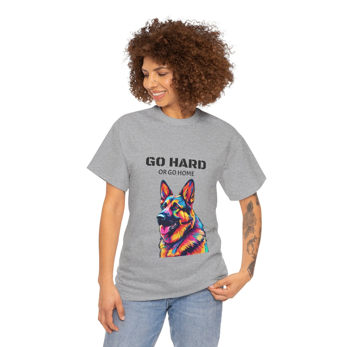 German Shepherd Dog Pop Art - Go Hard or Go Home Flashlander Gym Shirt