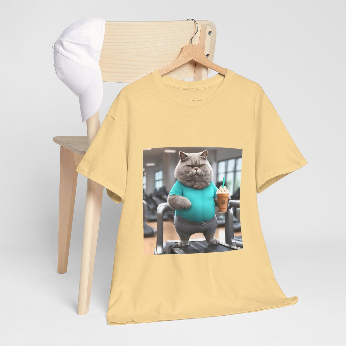 Funny Fat Cat On The Treadmill - Flashlander Gym Shirt