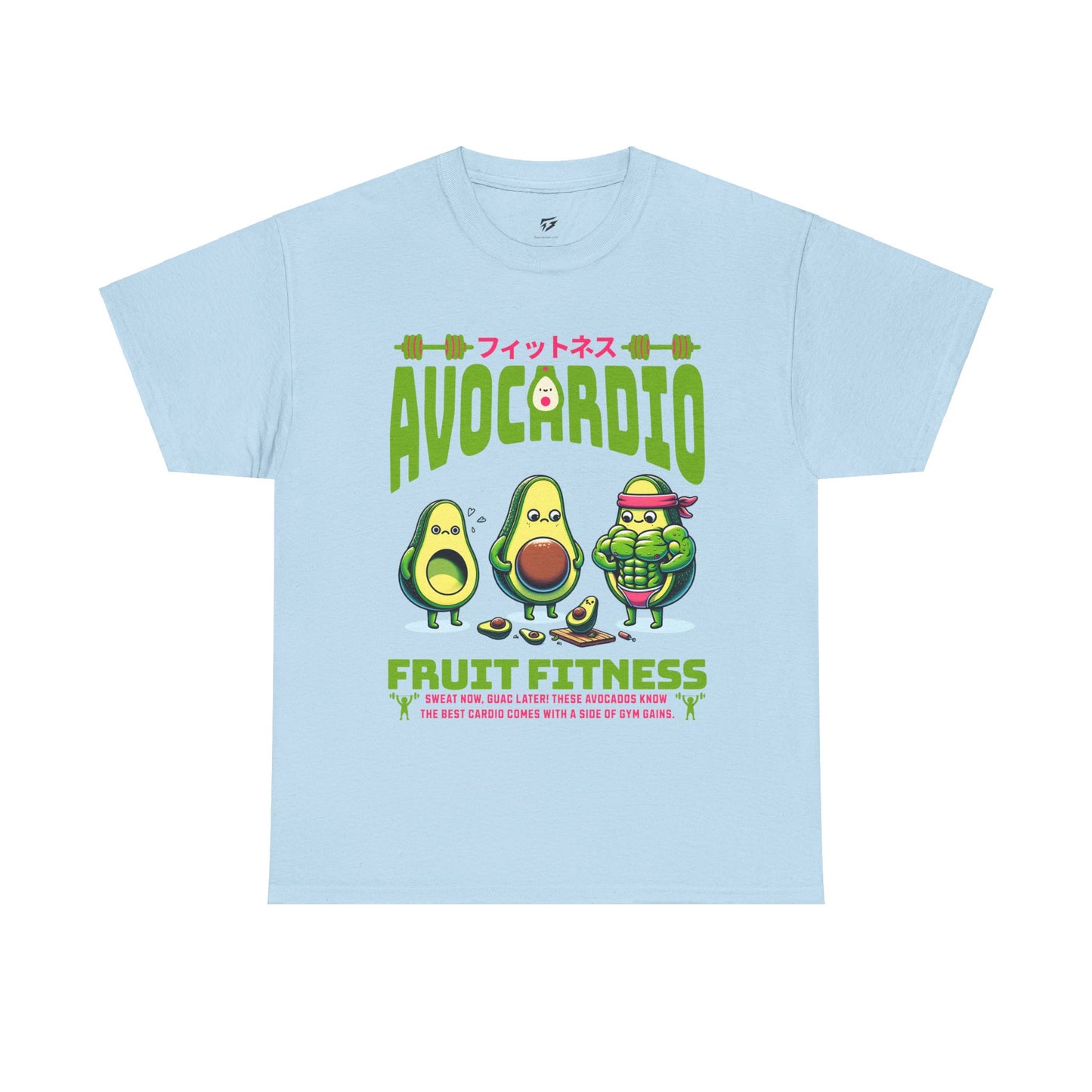 Avocardio Active Gym Shirt Avocado Fitness Graphic Tee