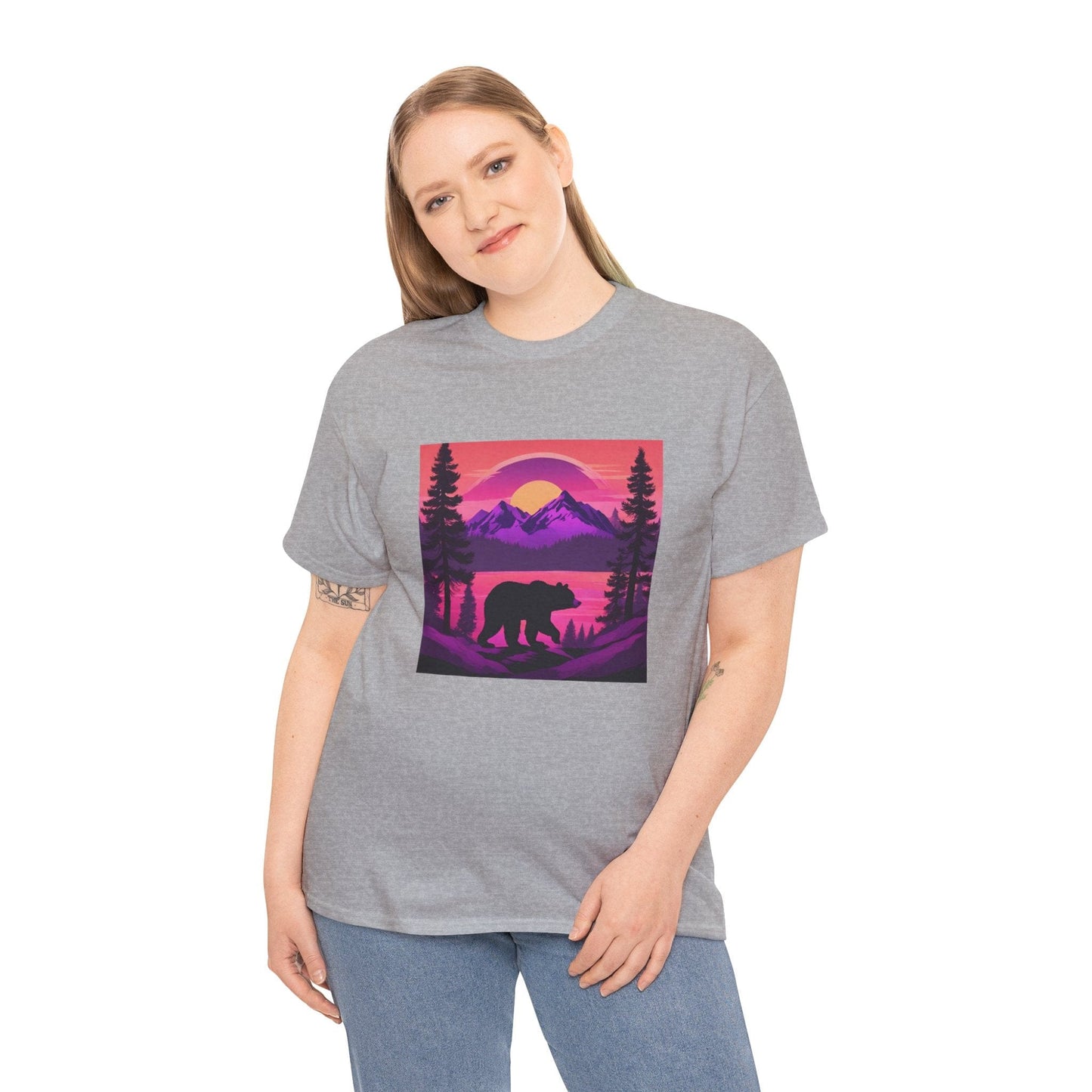 Bear Majestic Sunset Graphic Tee Flashlander