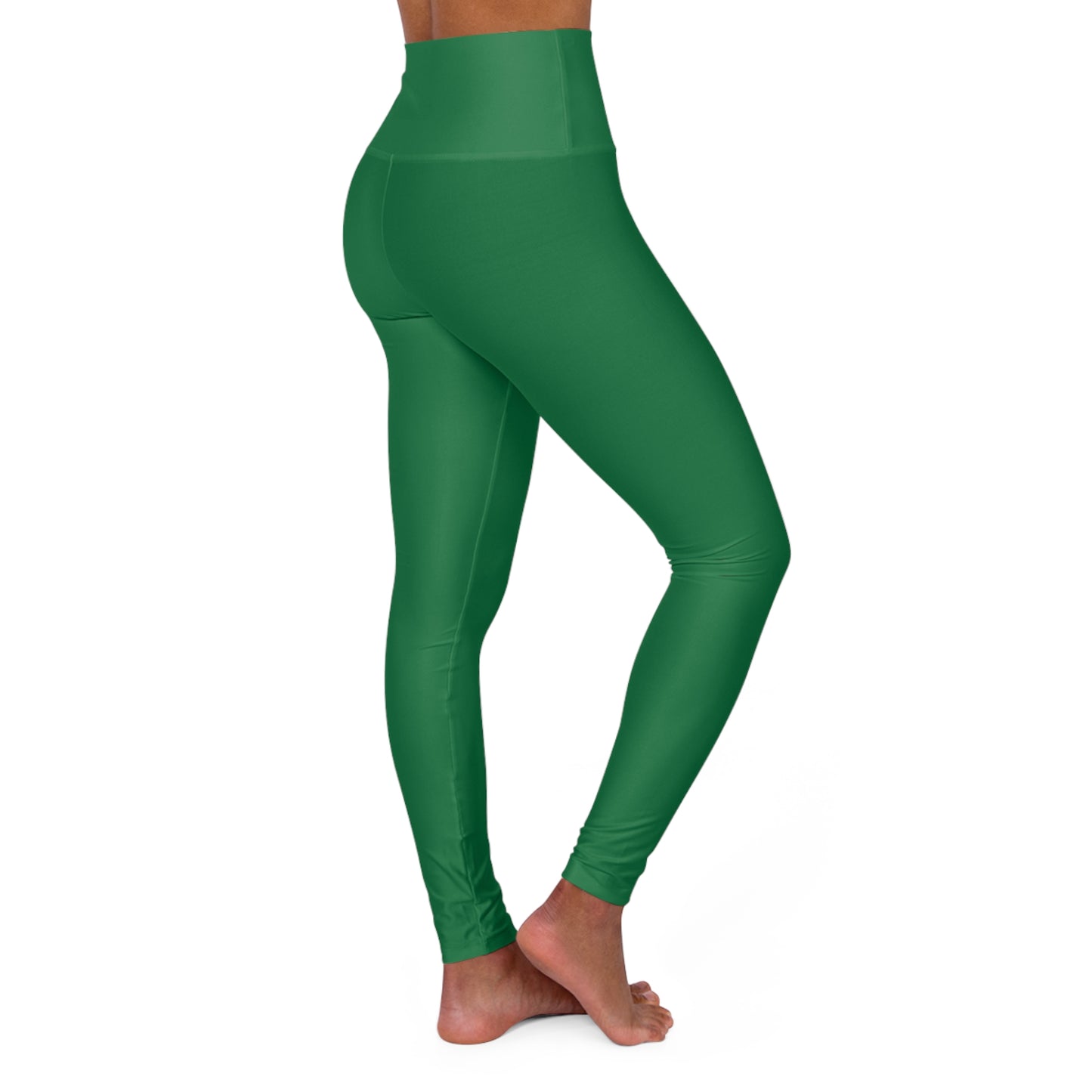 Flashlander Sportswear Zen High Waisted Yoga Leggings Dark Green (AOP)