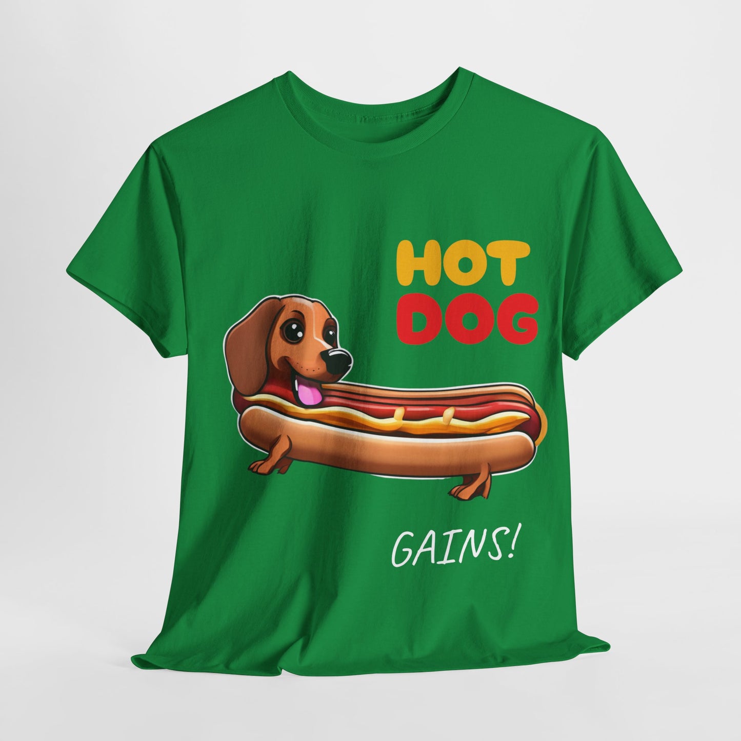 Hot Dog Gains Dachshund Dog - Flashlander Gym Shirt