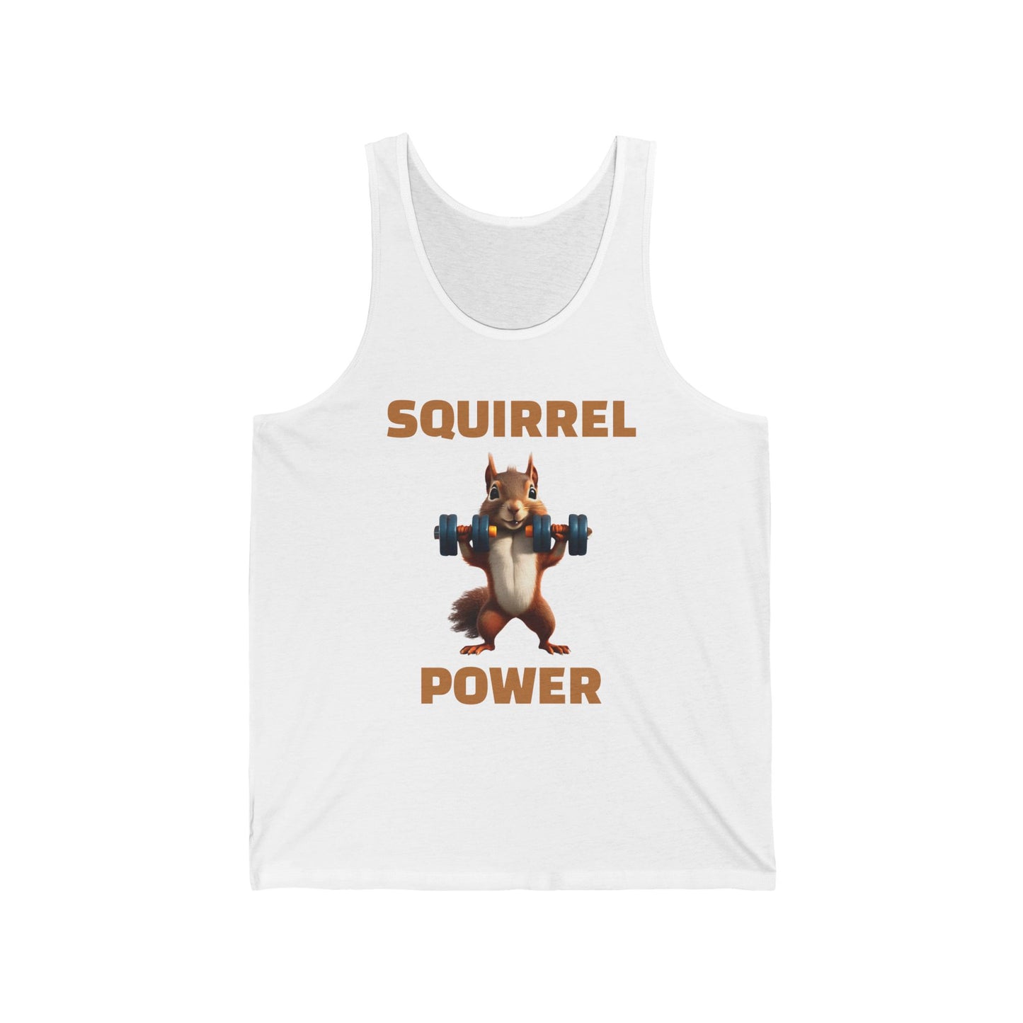 Weightlifting Squirrel Vintage Gym Cotton Unisex Jersey Tank