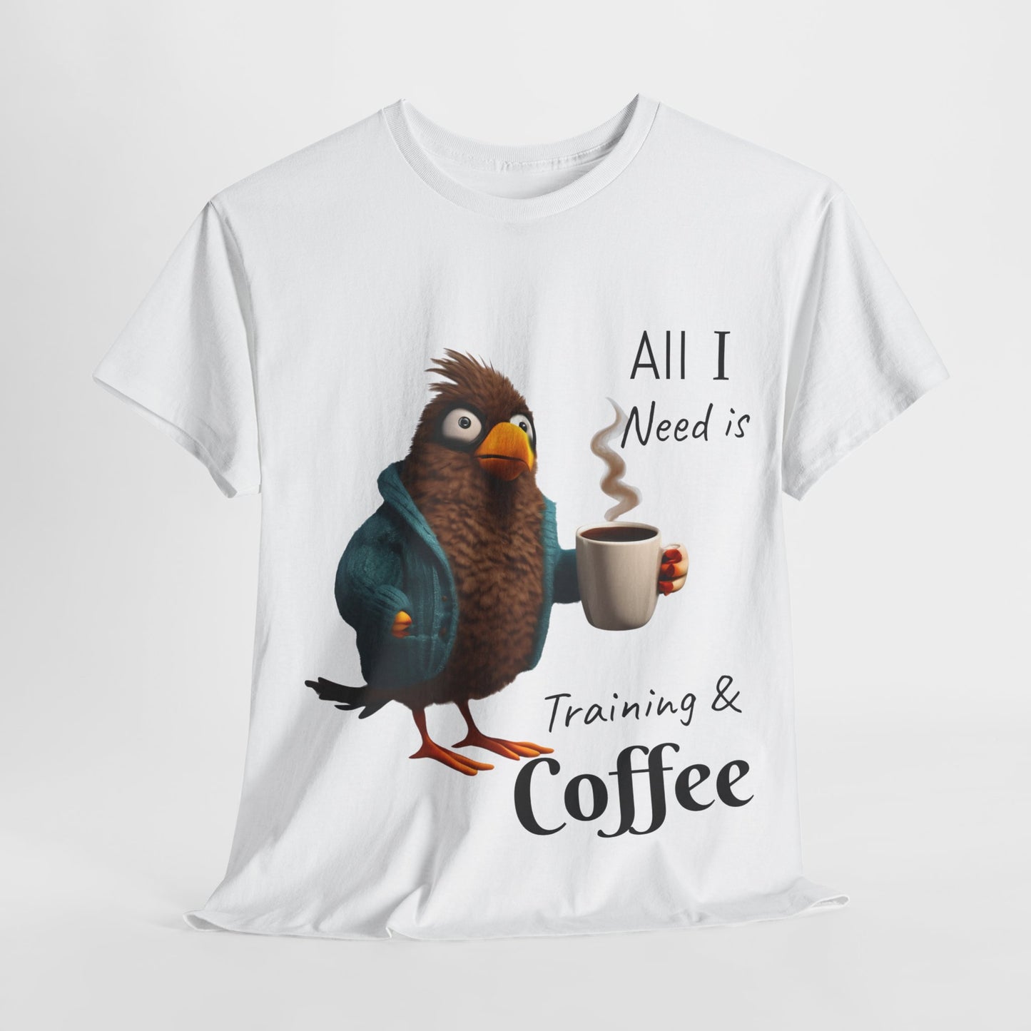 Camiseta con el mensaje "Todo lo que necesito es entrenamiento y café" - Camiseta de gimnasio Flashlander