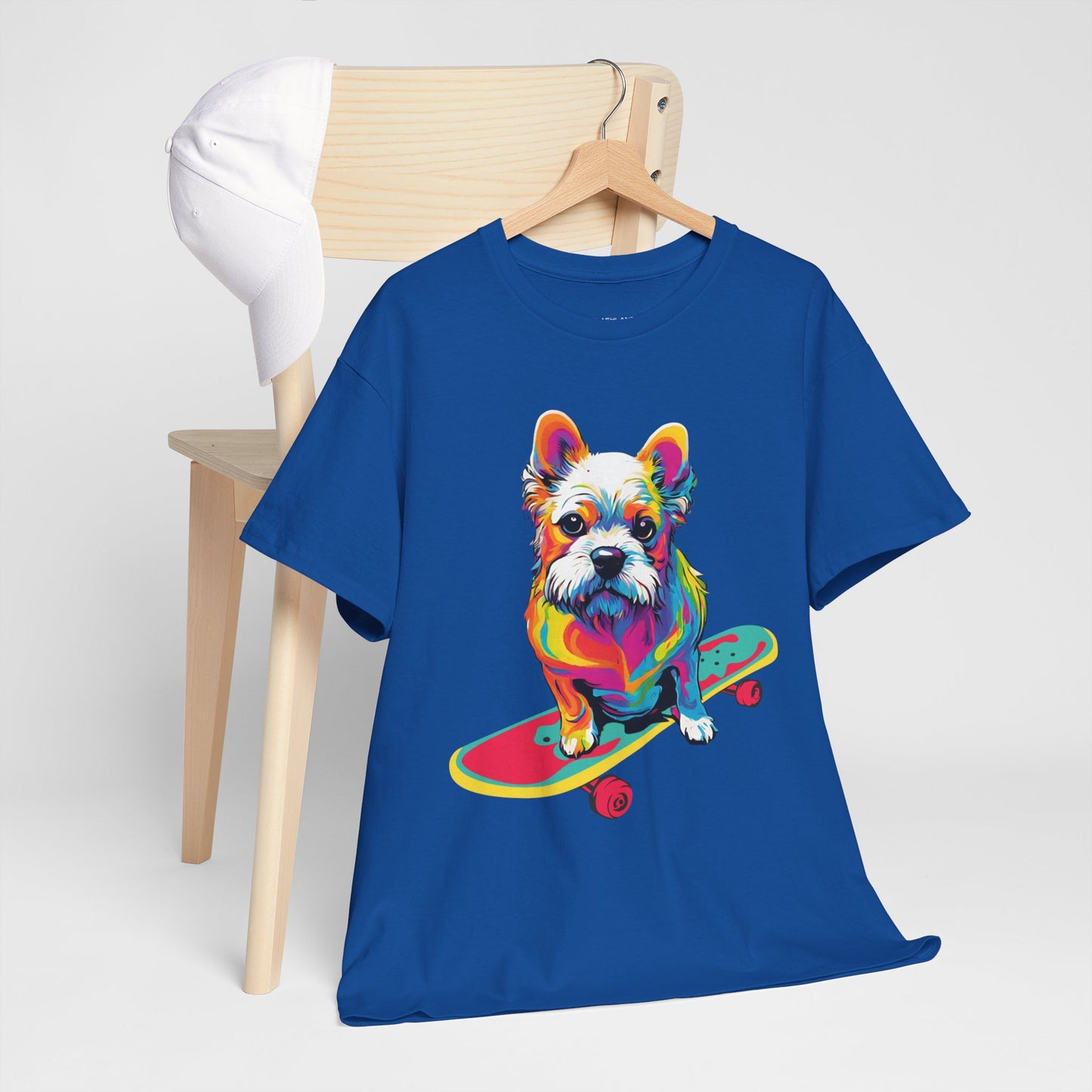 Pop Art Skateboarding Dog Flashlander Gym Shirt