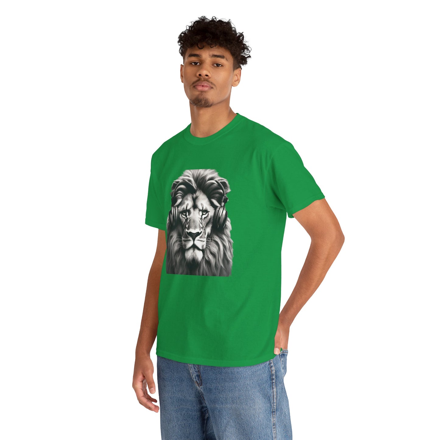 Lion Training with Headphones - Flashlander Gym Shirt