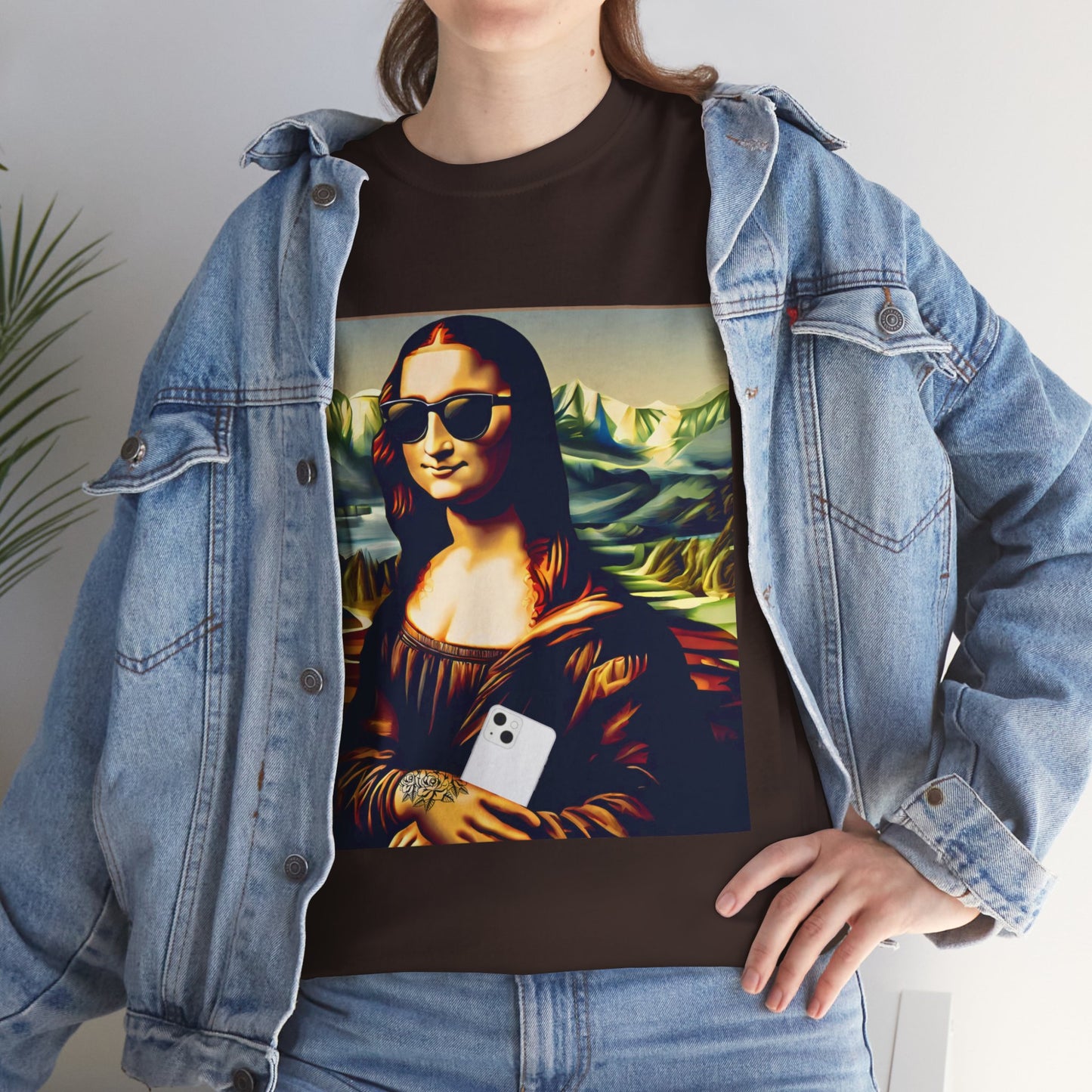 Camiseta deportiva de Flashlander: Mona Lisa moderna y divertida 