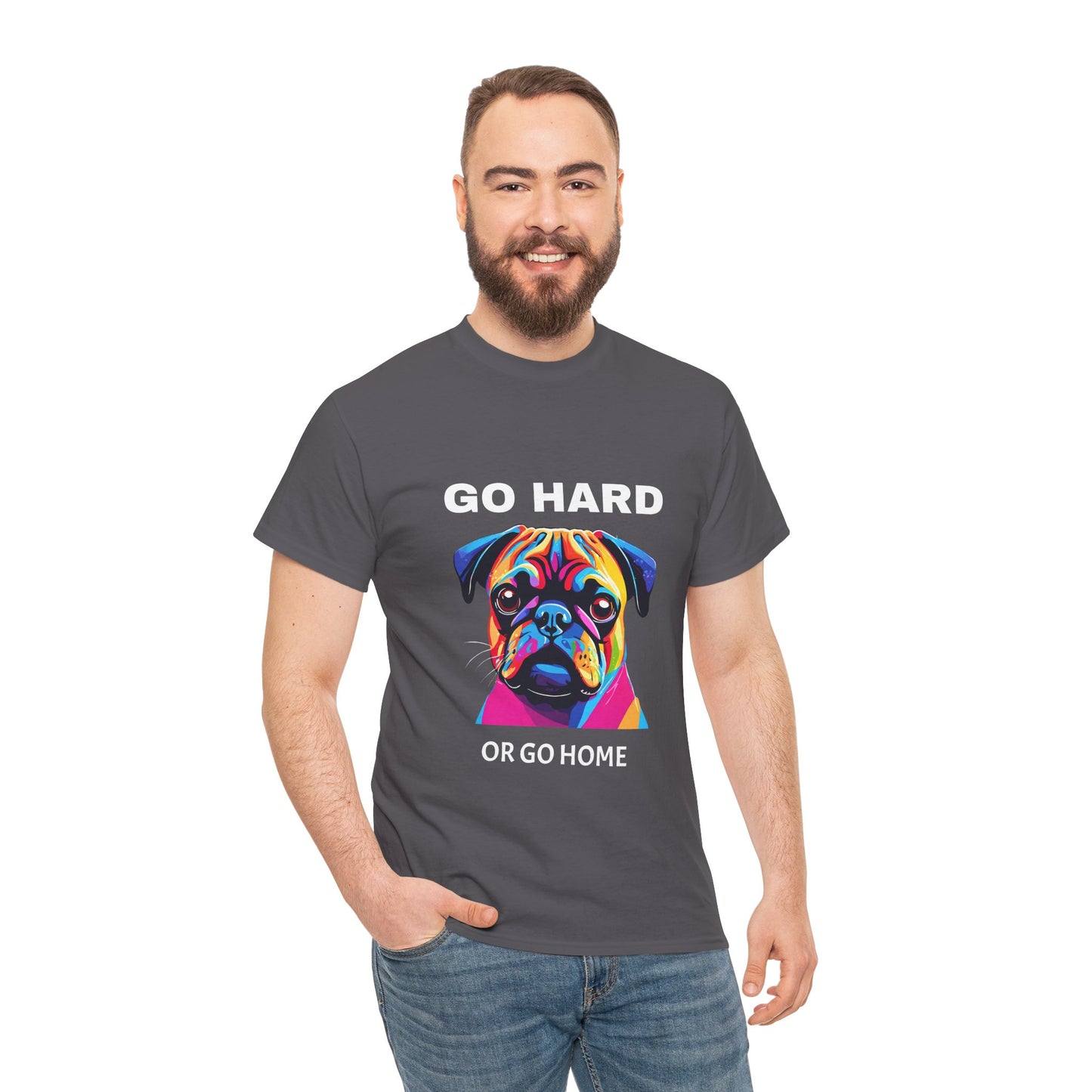 Pug Dog Pop Art  - Go Hard Or Go Home Flashlander Gym Shirt