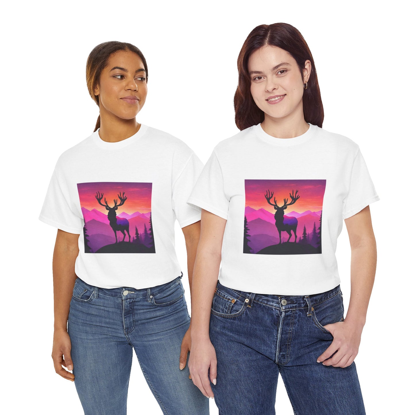 Deer Majestic Sunset Flashlander Gym Shirt