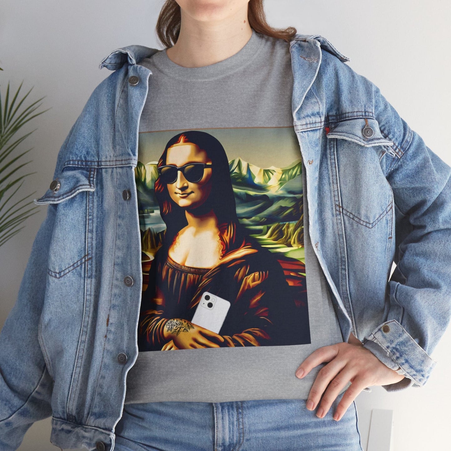 Funny modern Mona Lisa - Flashlander Gym Shirt