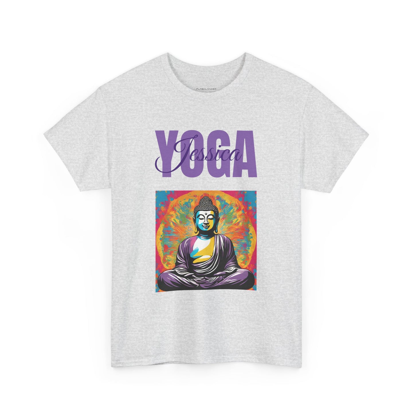 Personalized Yoga Shirt - Buddha Tee - Custom Name Flashlander Yoga Tee