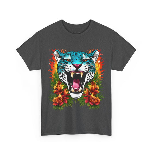 Camisa Jaguar Camisa Vintage Jaguar Big Cat Camisa Tigre Camiseta Jaguar Azul Camiseta Jaguar Azul Llama y Rosas Camiseta Amante de los Grandes Felinos Camisa Animal Camisa Floral Jaguar Floral Unisex Camiseta de Algodón Pesado Flashlander