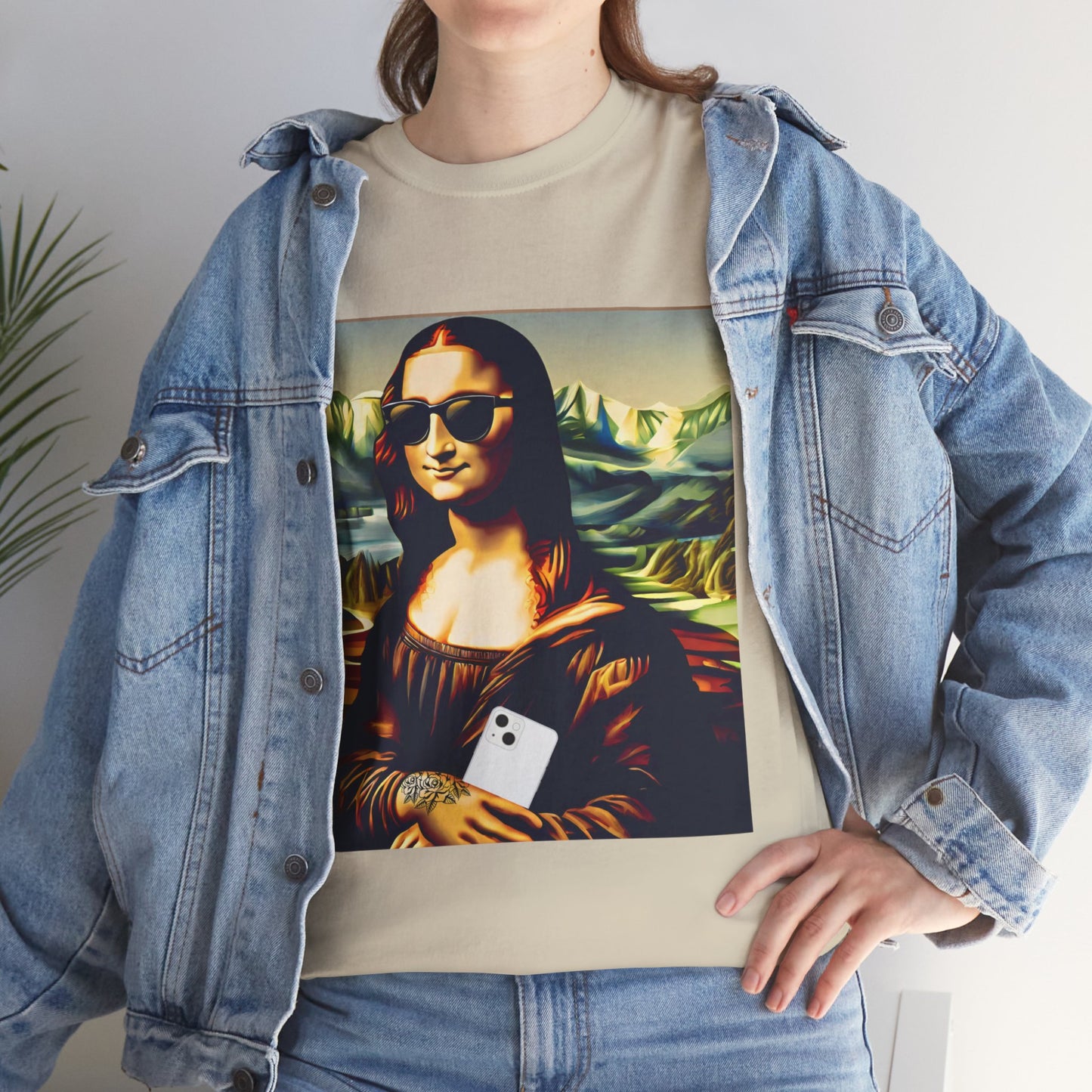 Funny modern Mona Lisa - Flashlander Gym Shirt