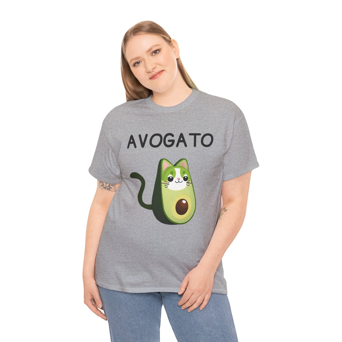 Avogato Funny Avocado Cat Face - Flashlander Gym Shirt