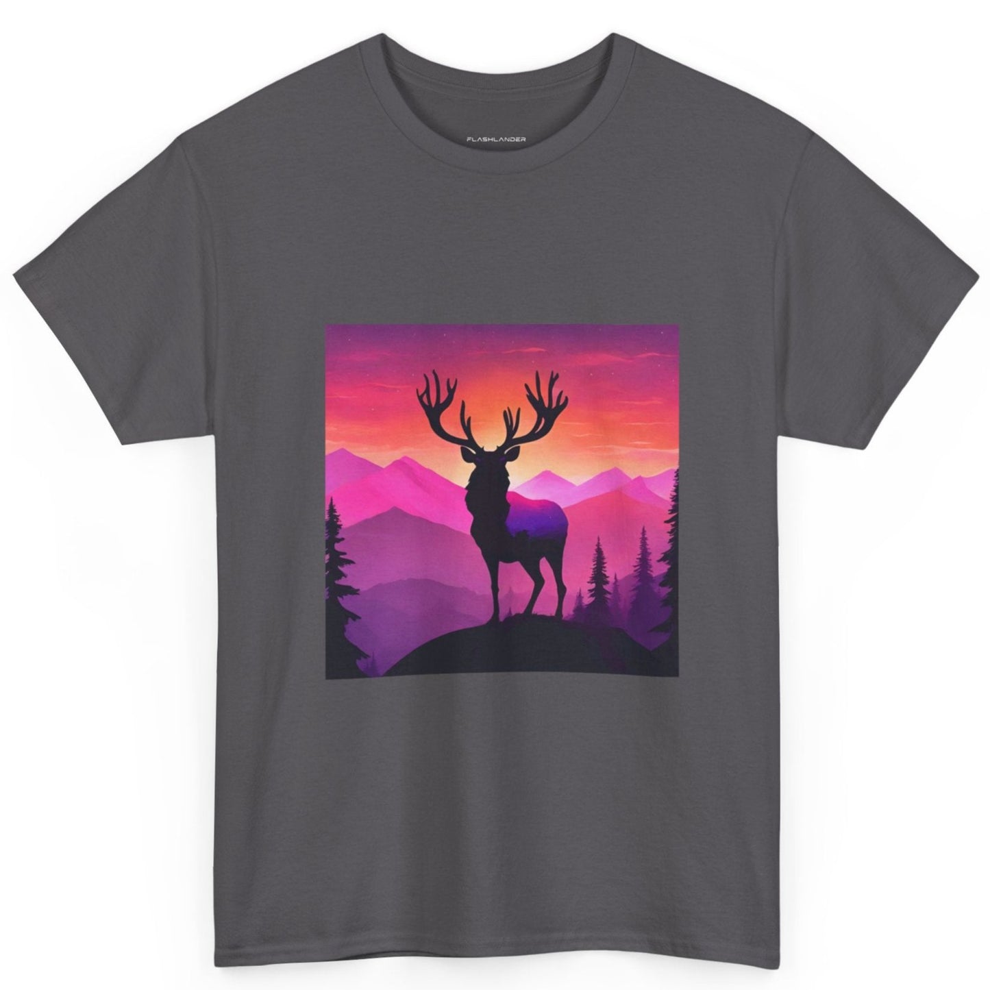 Deer Majestic Sunset Flashlander Gym Shirt