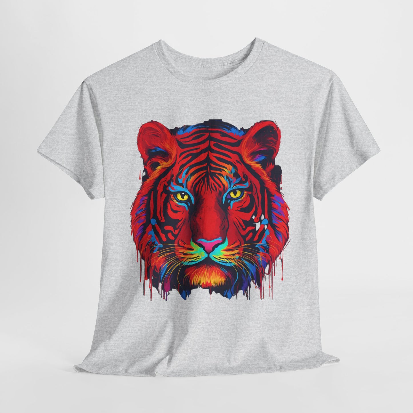 Majestuosa camiseta de Flashlander con diseño pop art de tigre rojo