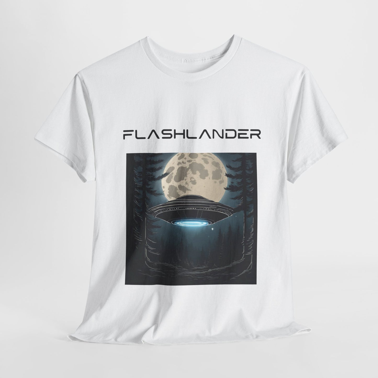 UFO Soaring Low in the Forest Tee Flashlander Gym Shirt