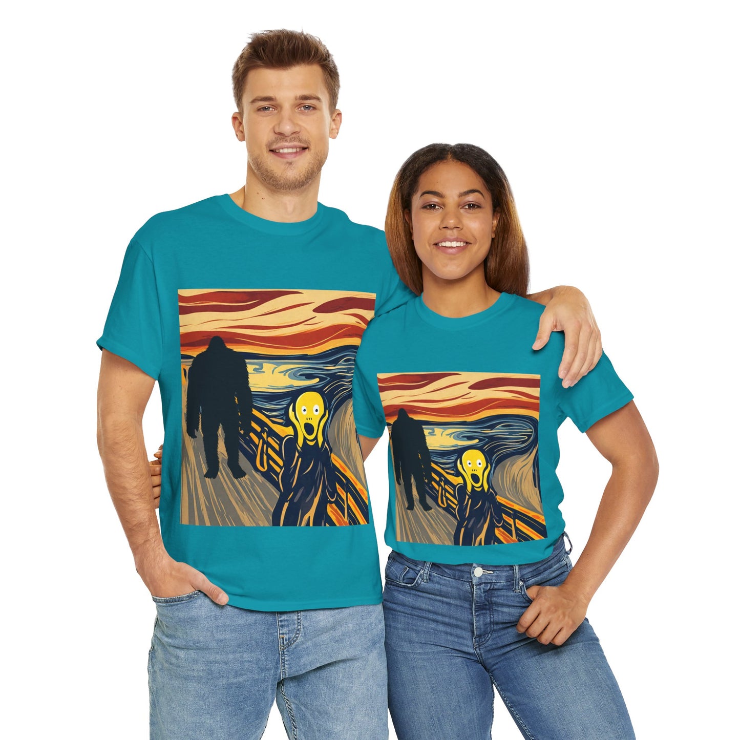 The Scream Meets Bigfoot A Startling Encounter - Flashlander Gym Shirt