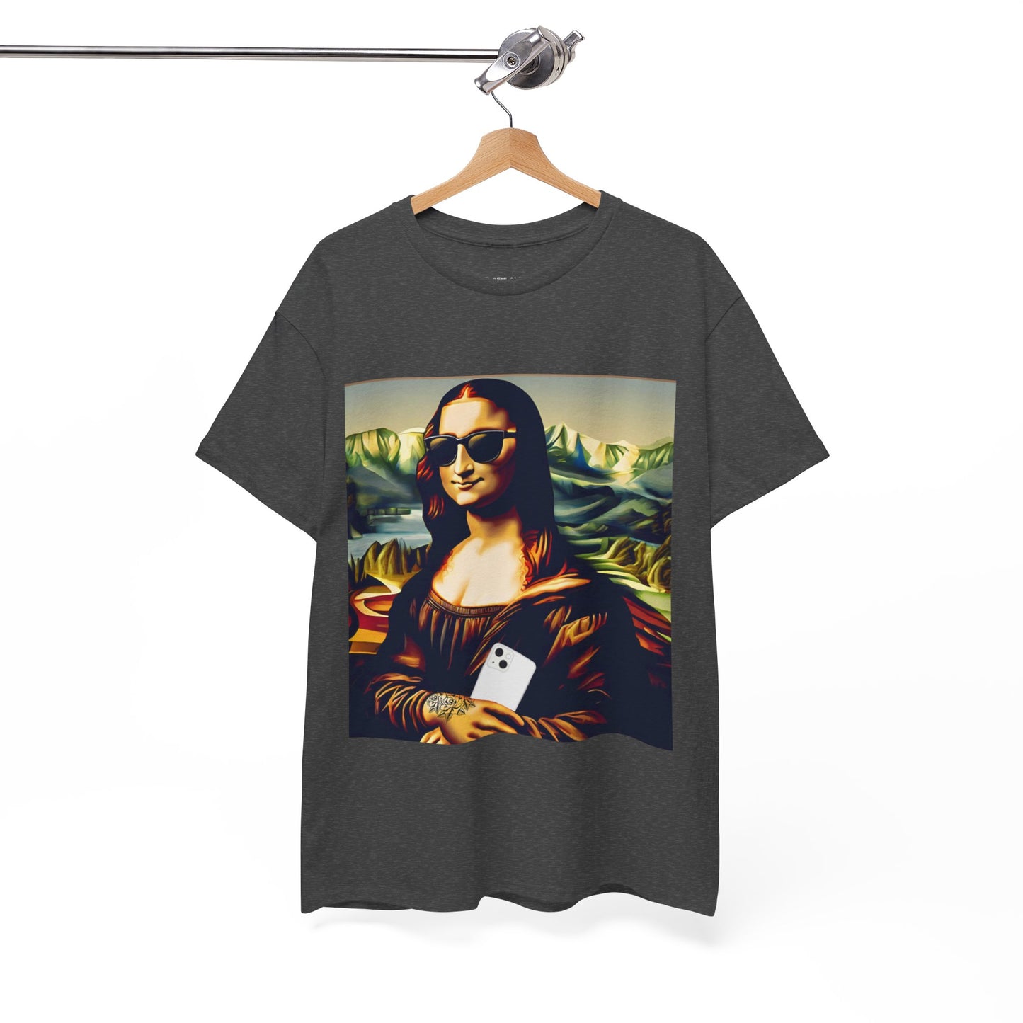 Funny modern Mona Lisa - Flashlander Gym Shirt