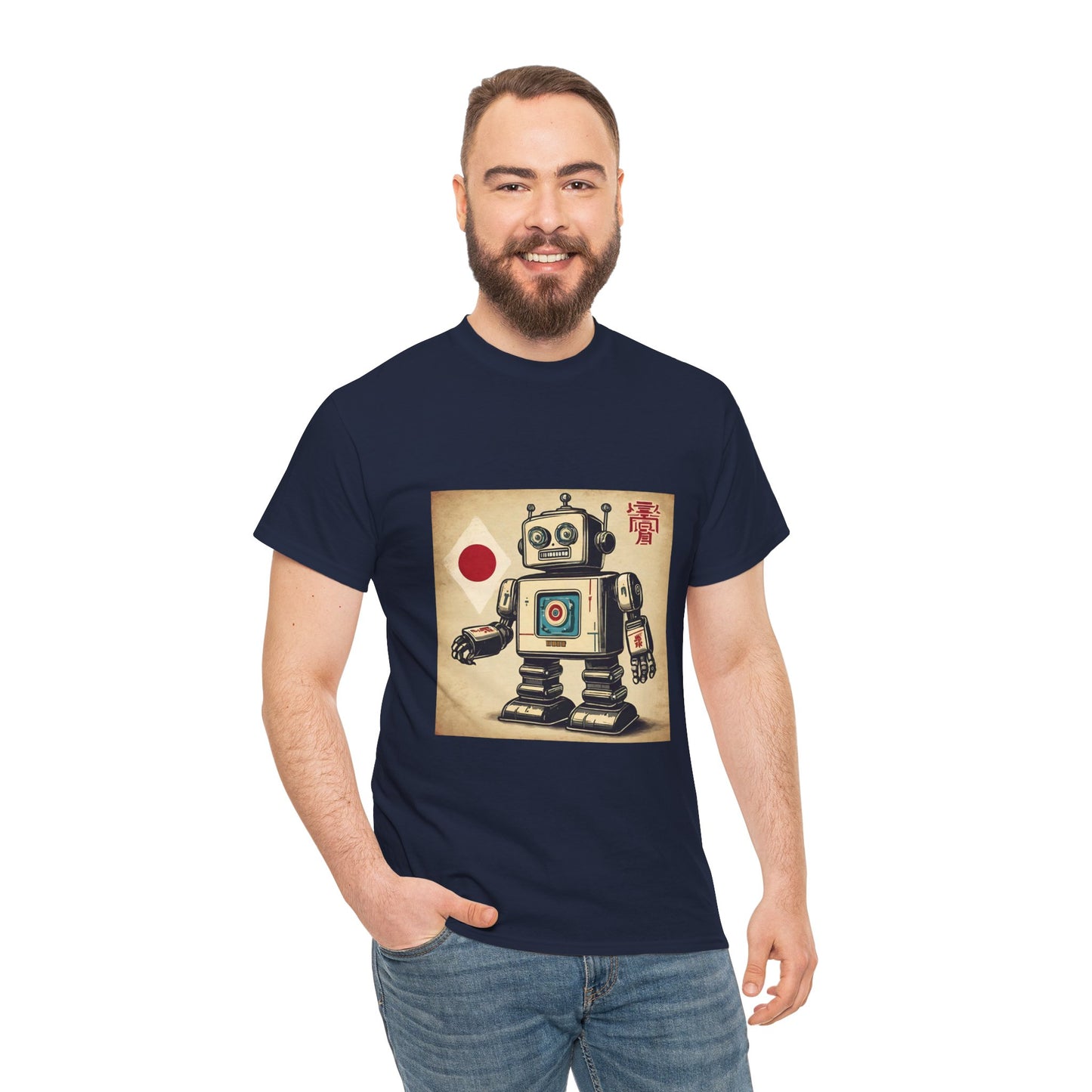 Camiseta deportiva con diseño de robot japonés vintage - Flashlander