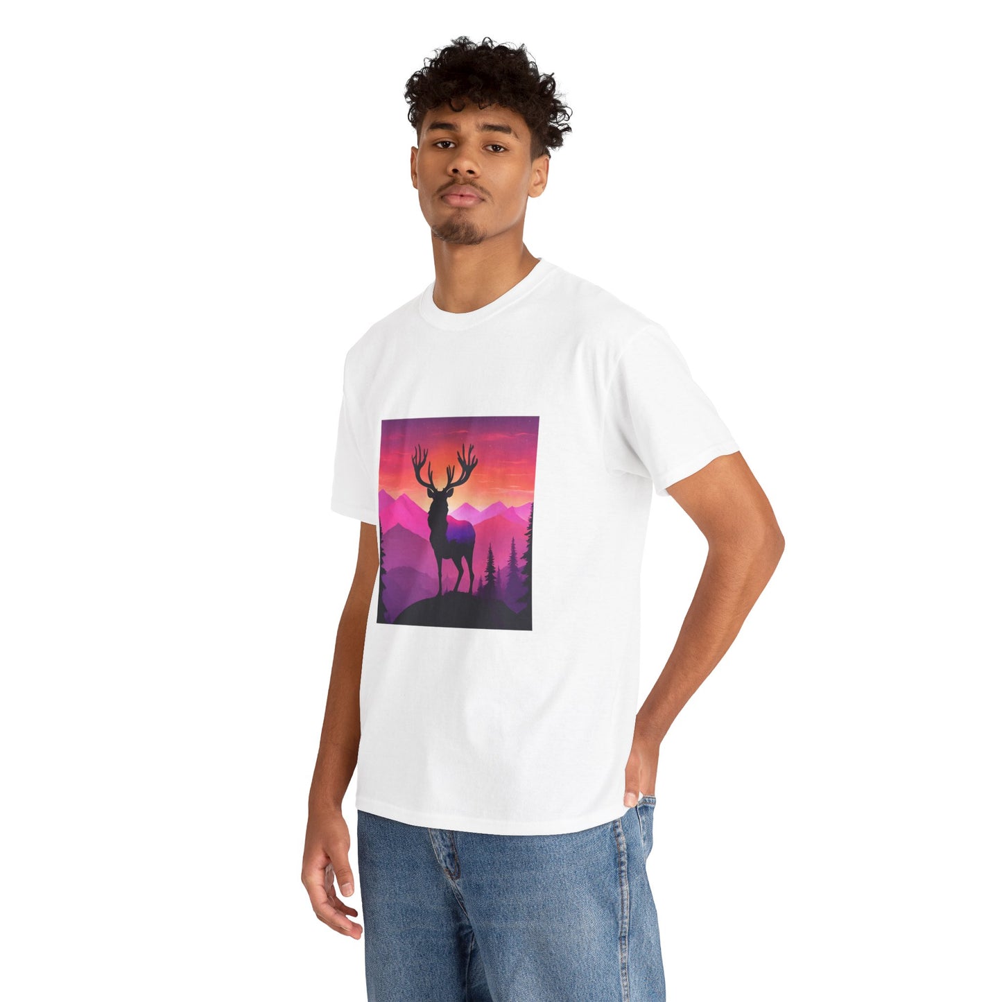 Deer Majestic Sunset Flashlander Gym Shirt