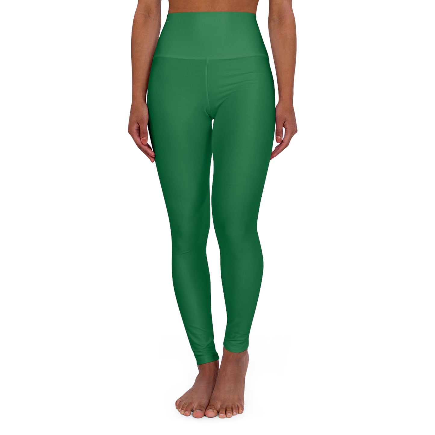 Flashlander Sportswear Zen High Waisted Yoga Leggings Dark Green (AOP) B