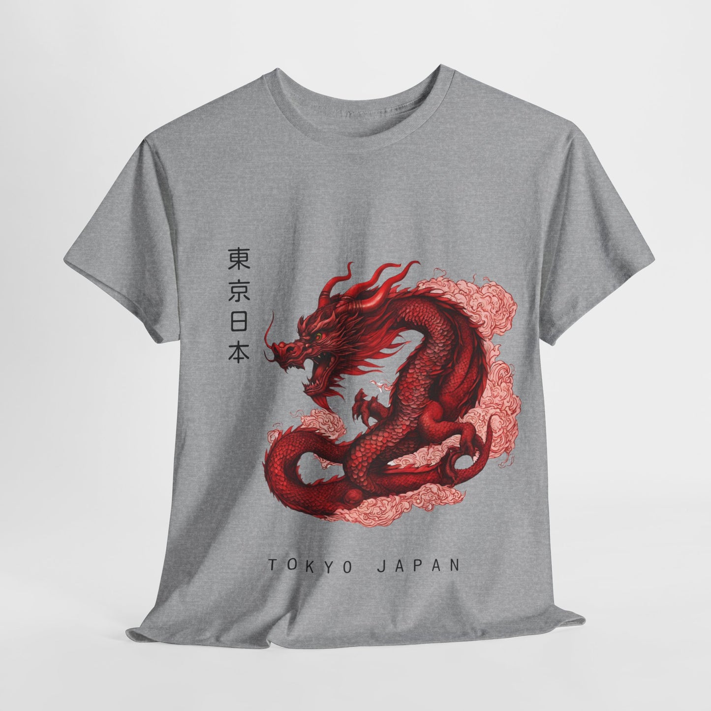 Red Dragon with Custom Japanese Name - Flashlander Gym Shirt