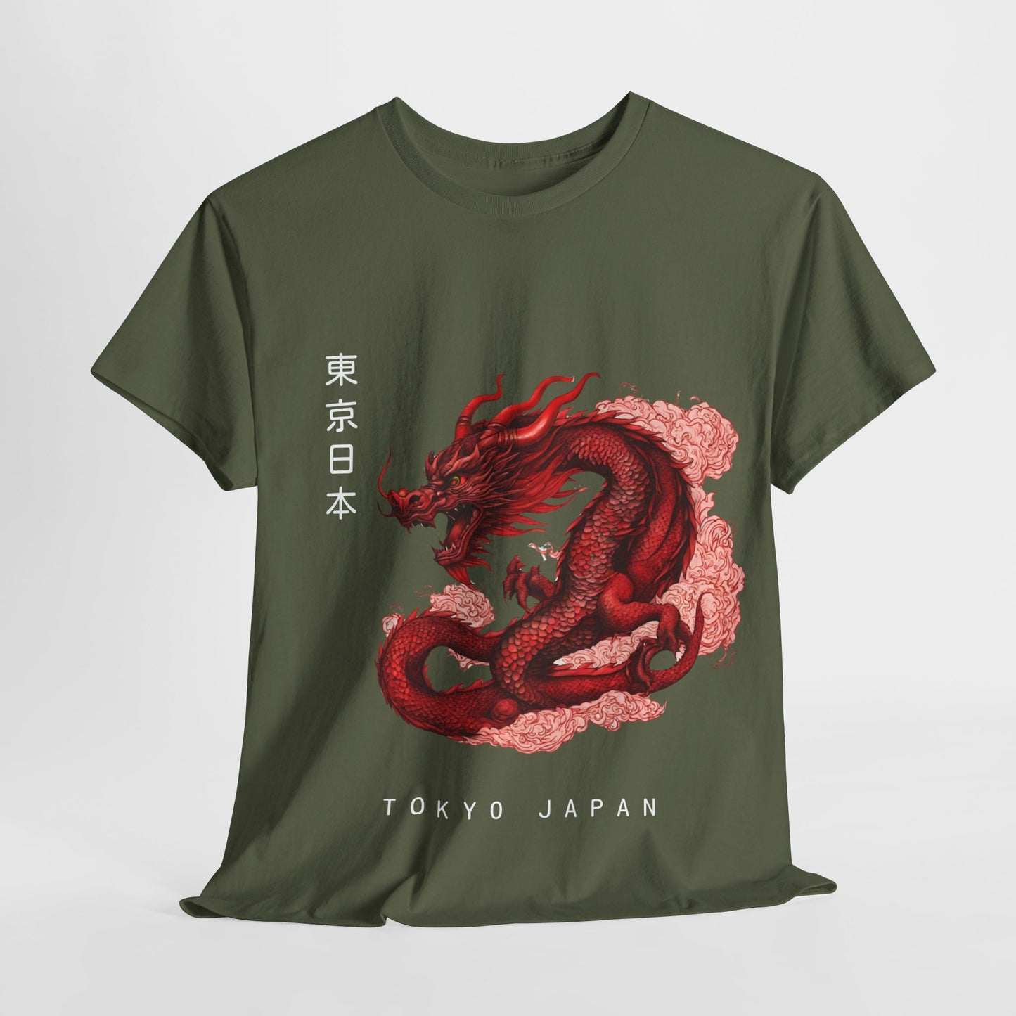 Red Dragon with Custom Japanese Name - Flashlander Gym Shirt