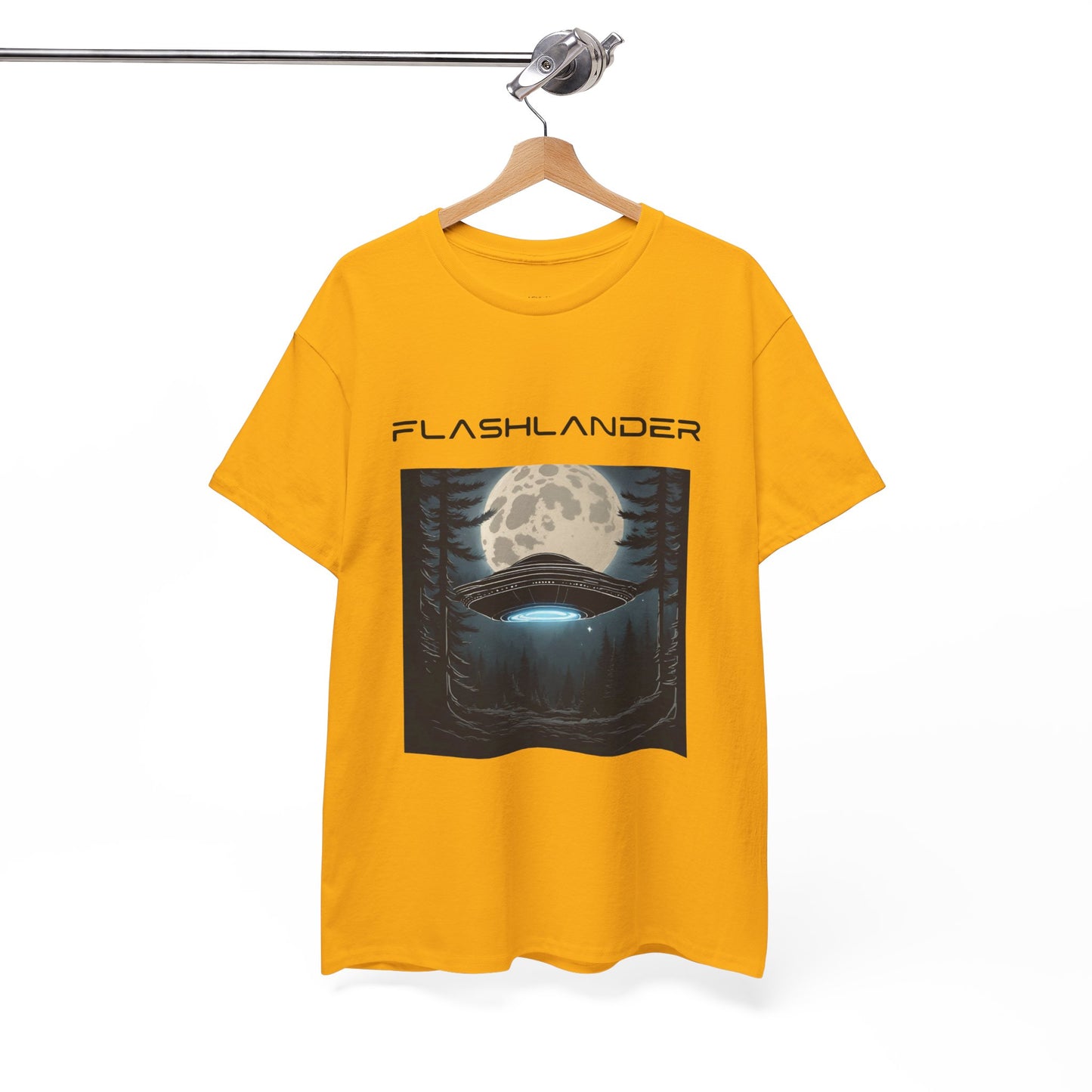 UFO Soaring Low in the Forest Tee Flashlander Gym Shirt