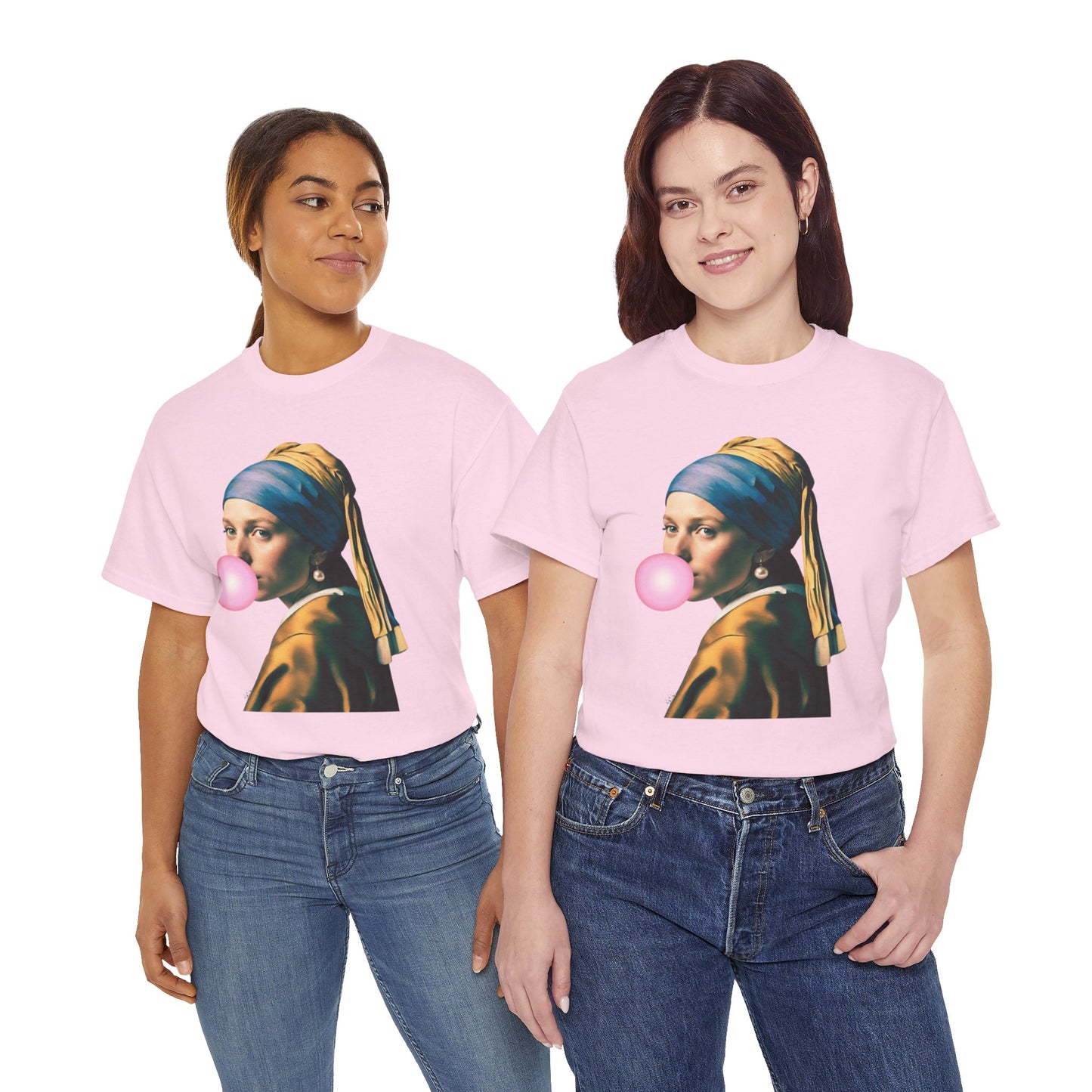 Bubble Gum Girl with a Pearl Earring Johannes Vermeer - Flashlander Gym Shirt