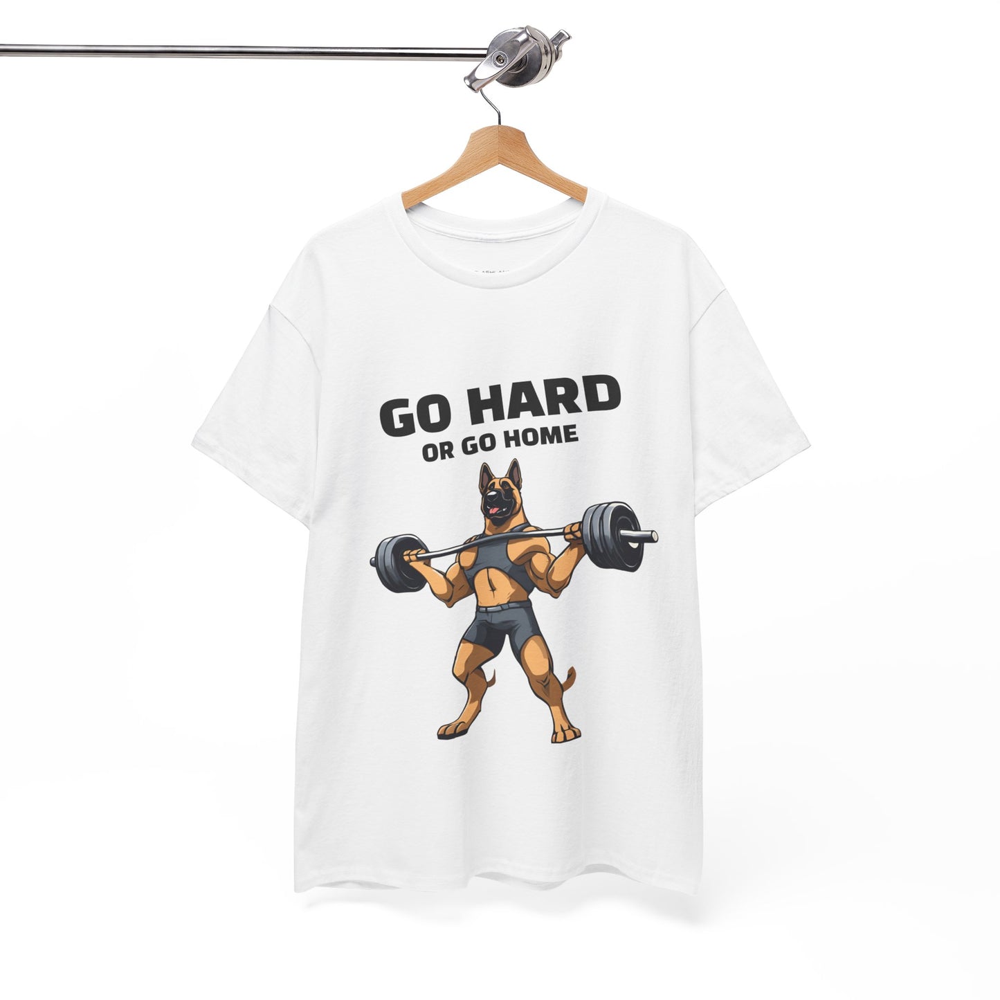 Muscular German Shepherd Dog Weightlifting  - Flashlander Gym Shirt