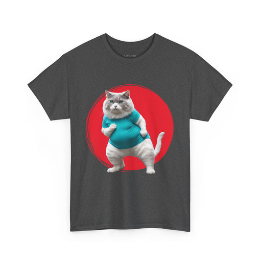 Funny Fat Karate Cat - Flashlander Gym Shirt