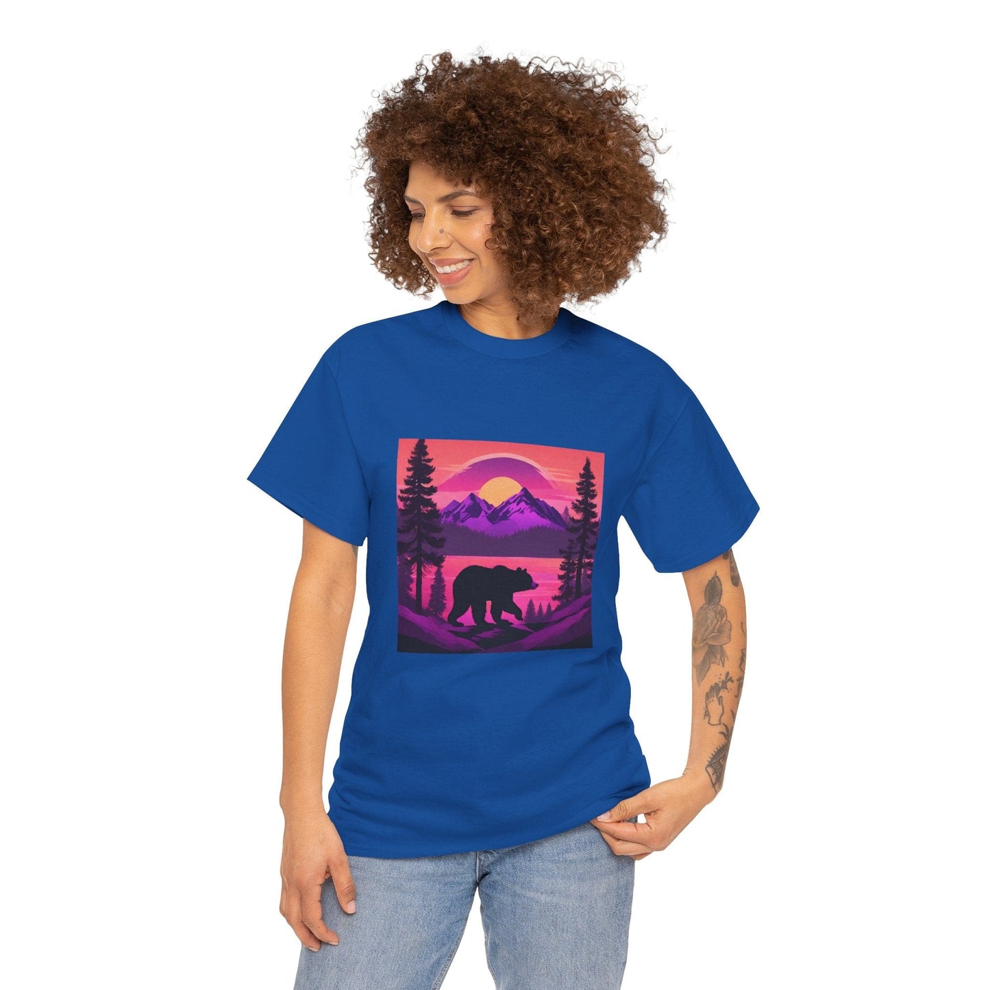 Bear Majestic Sunset Graphic Tee Flashlander