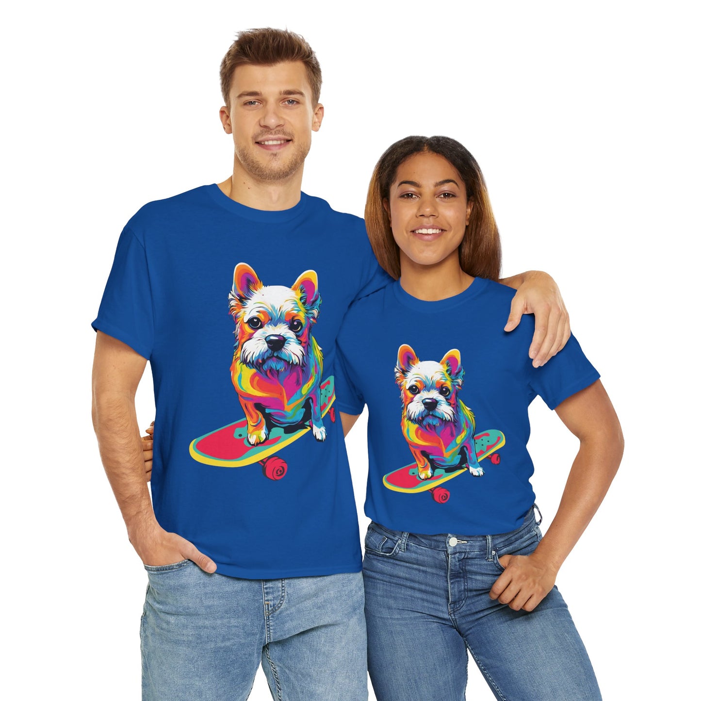 Pop Art Skateboarding Dog Flashlander Gym Shirt