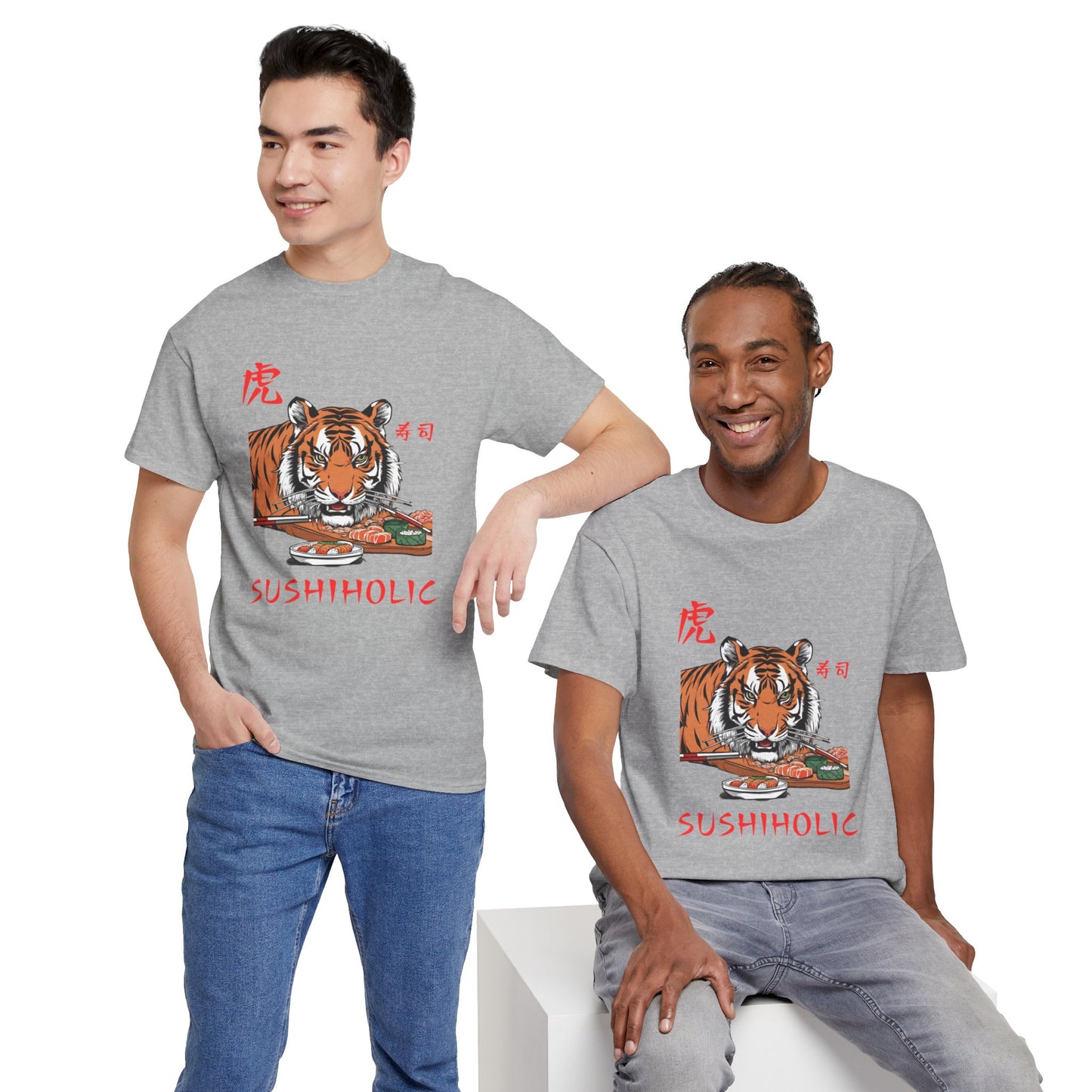 Tiger Sushi Lovers Sushiholic Graphic Tee Flashlander