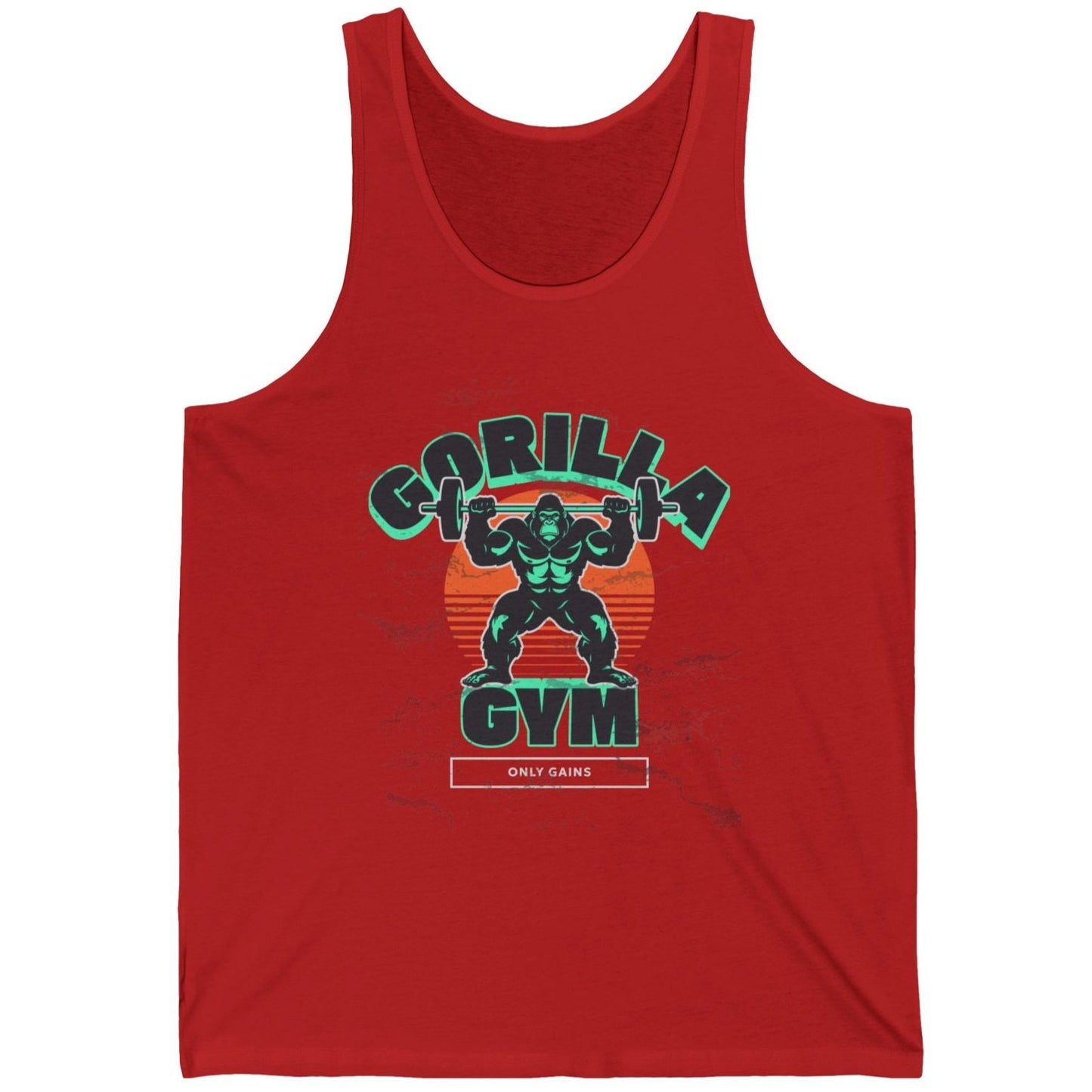 Gorilla Gym Bodybuilding Cotton Unisex Jersey Tank Flashlander Red