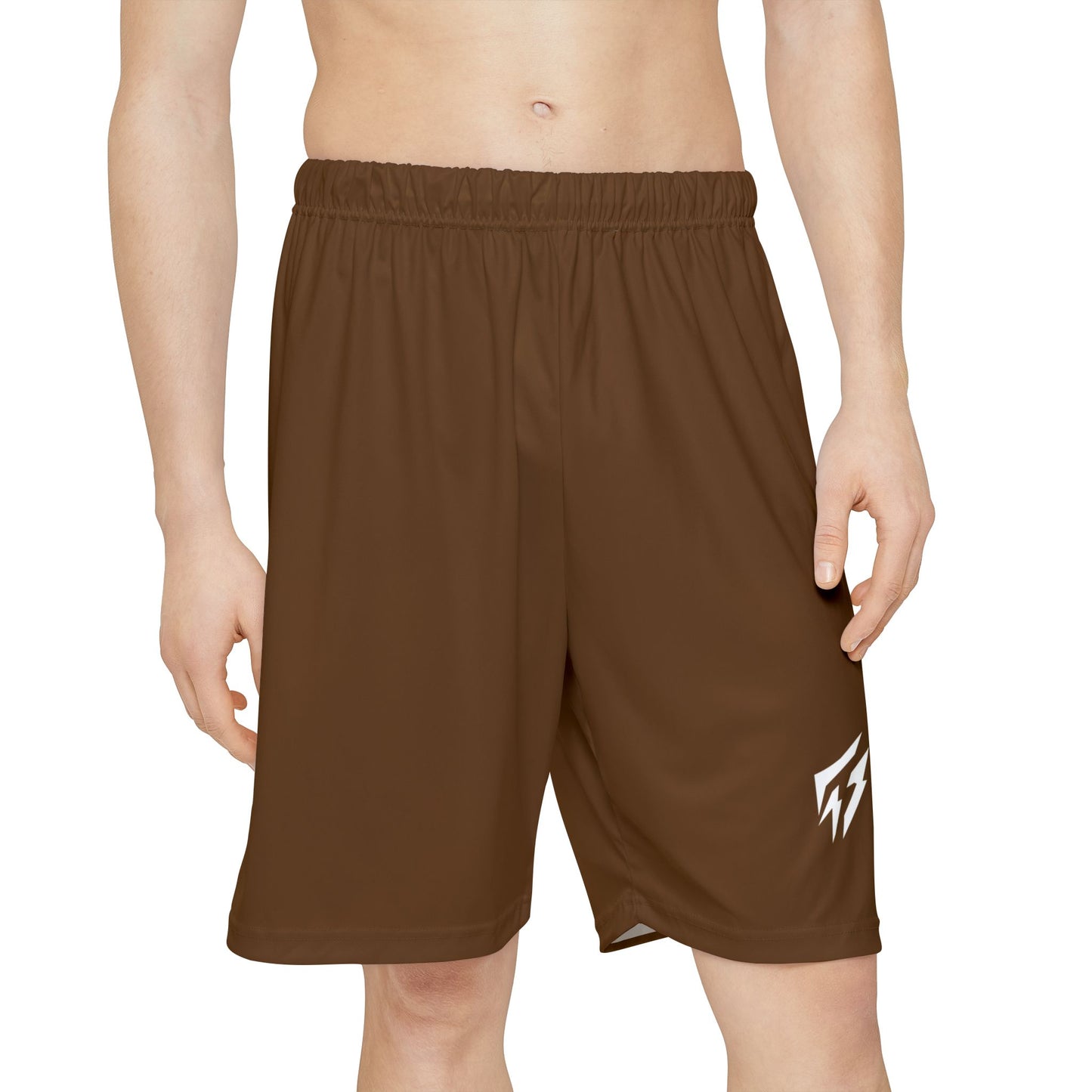 Flashlander ALG Performance Men’s Sports Shorts (AOP) Brown