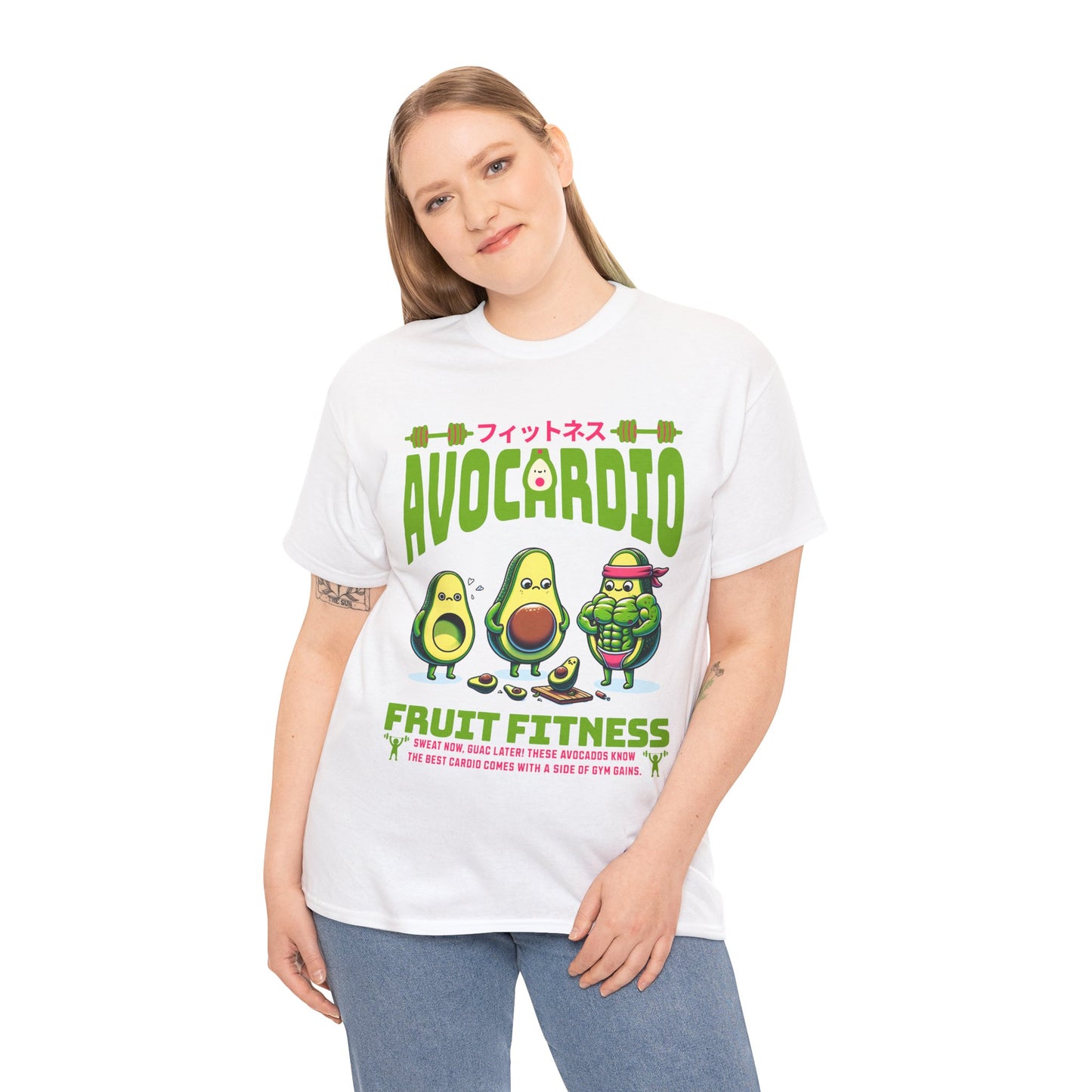 Avocardio Active Gym Shirt Avocado Fitness Graphic Tee