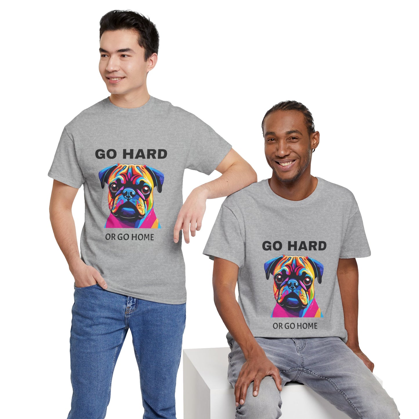 Pug Dog Pop Art  - Go Hard Or Go Home Flashlander Gym Shirt