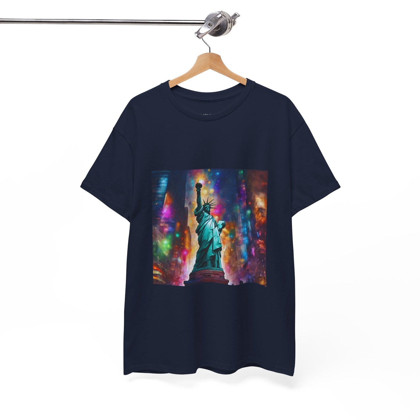 The Statue of Liberty in the Heart of New York Graphic Tee Flashlander