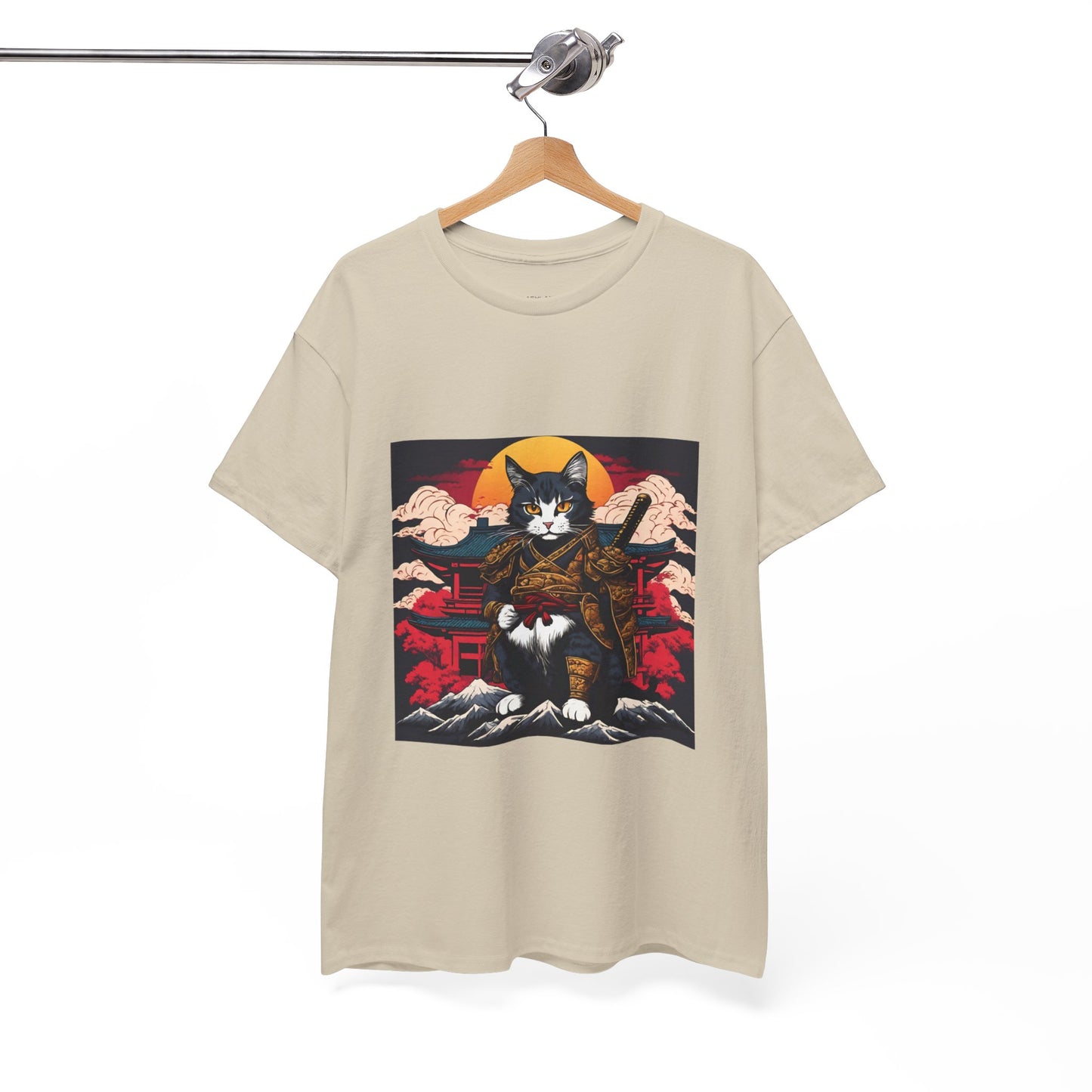 Samurai Cat Cartoon Anime - Flashlander Gym Shirt