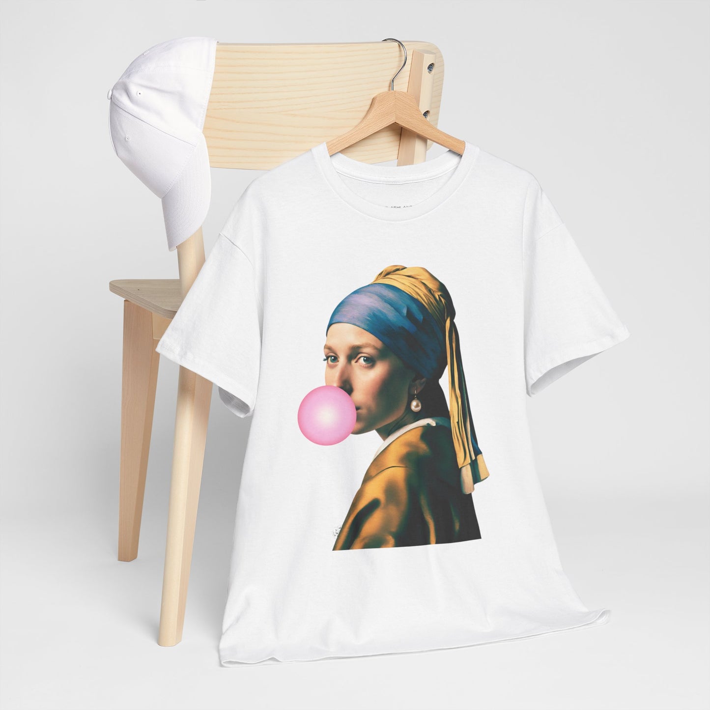 Bubble Gum Girl with a Pearl Earring Johannes Vermeer - Flashlander Gym Shirt