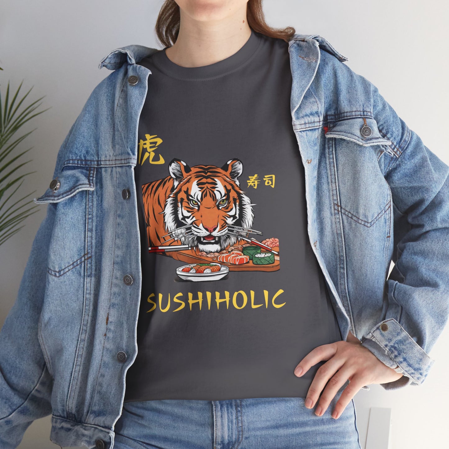 Tiger Sushi Lovers Sushiholic Graphic Tee Flashlander